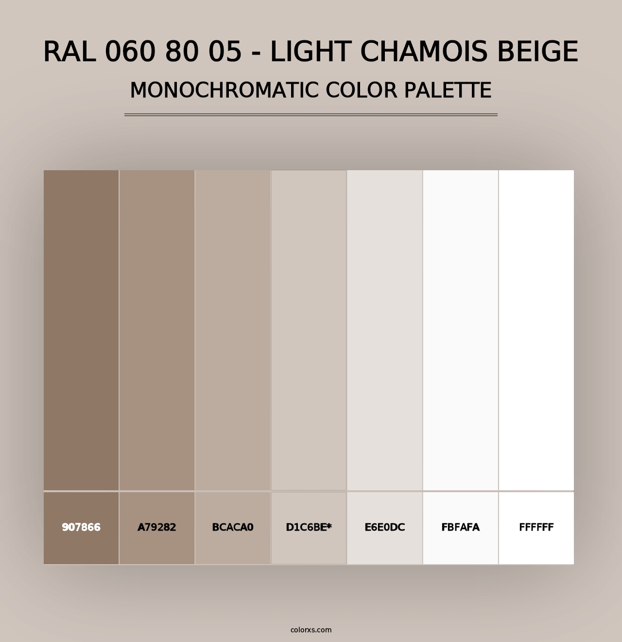 RAL 060 80 05 - Light Chamois Beige - Monochromatic Color Palette