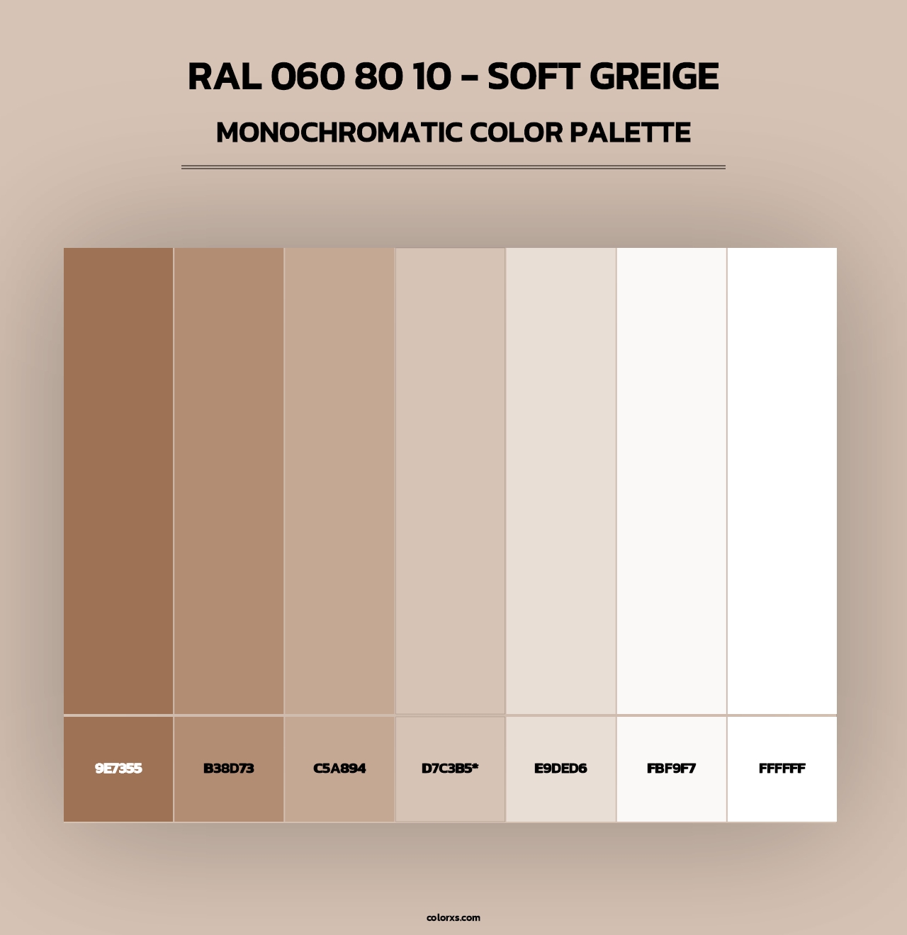 RAL 060 80 10 - Soft Greige - Monochromatic Color Palette