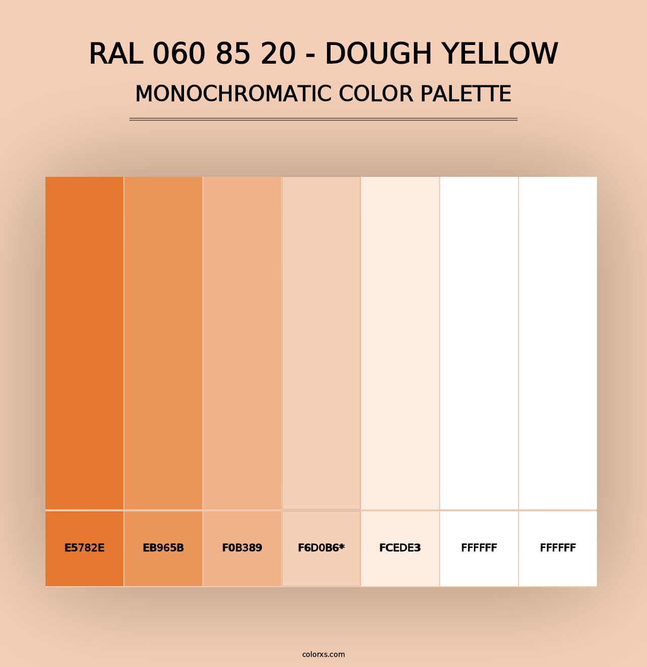 RAL 060 85 20 - Dough Yellow - Monochromatic Color Palette