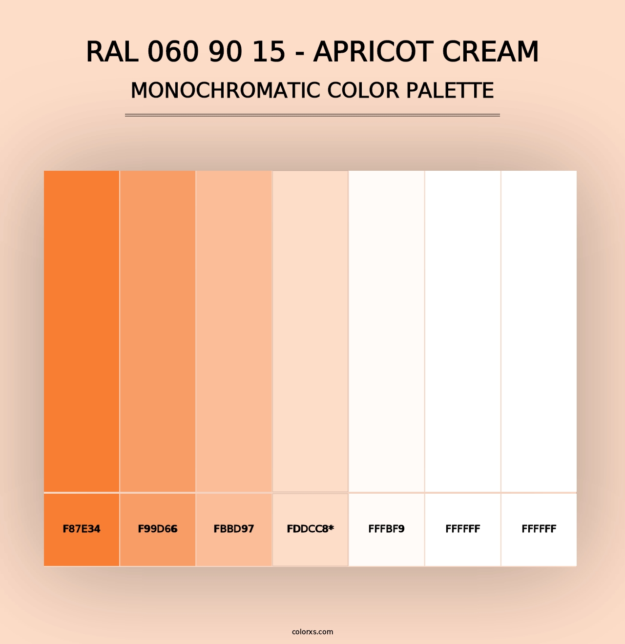 RAL 060 90 15 - Apricot Cream - Monochromatic Color Palette