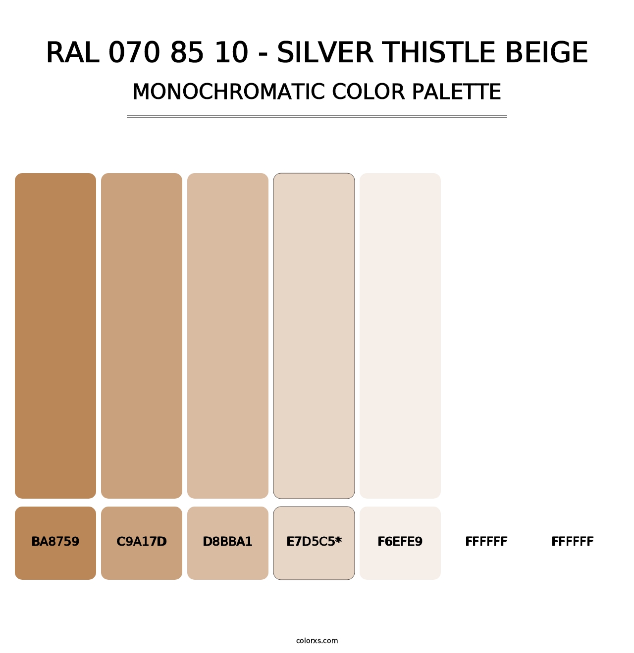 RAL 070 85 10 - Silver Thistle Beige - Monochromatic Color Palette