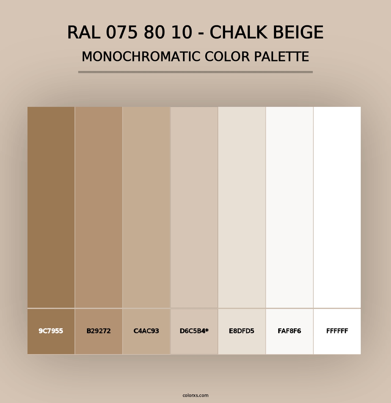 RAL 075 80 10 - Chalk Beige - Monochromatic Color Palette