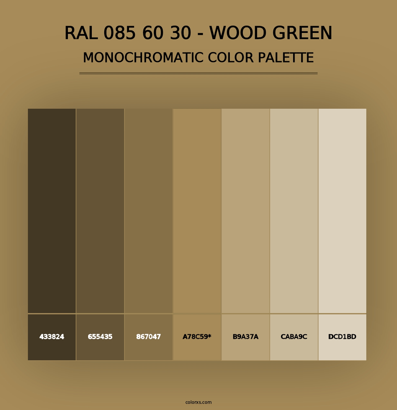 RAL 085 60 30 - Wood Green - Monochromatic Color Palette