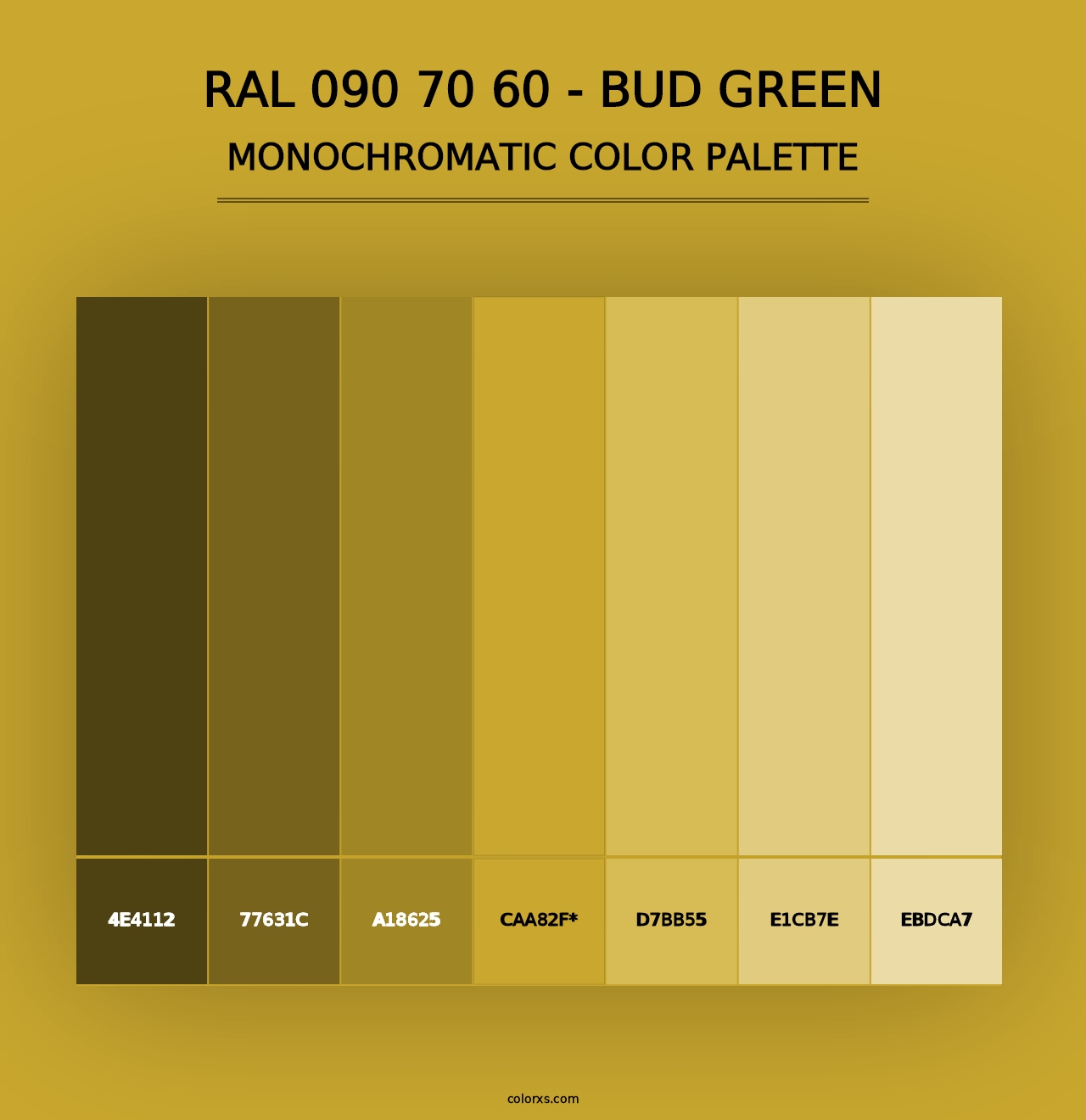 RAL 090 70 60 - Bud Green - Monochromatic Color Palette