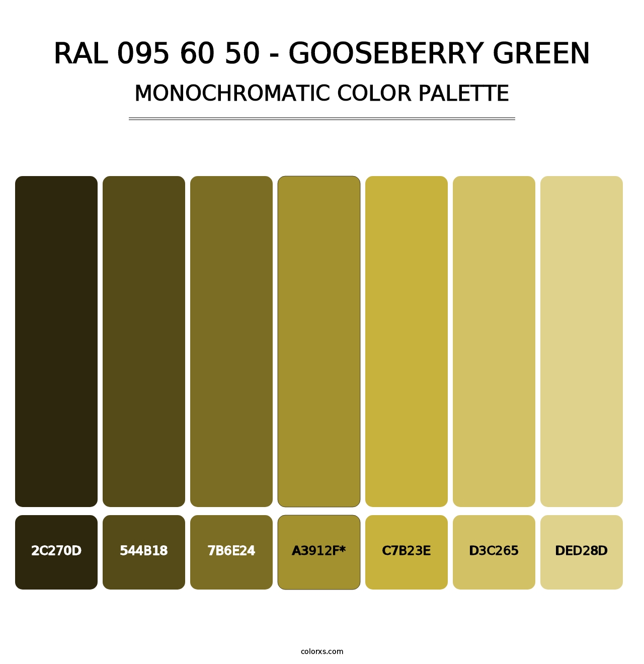 RAL 095 60 50 - Gooseberry Green - Monochromatic Color Palette