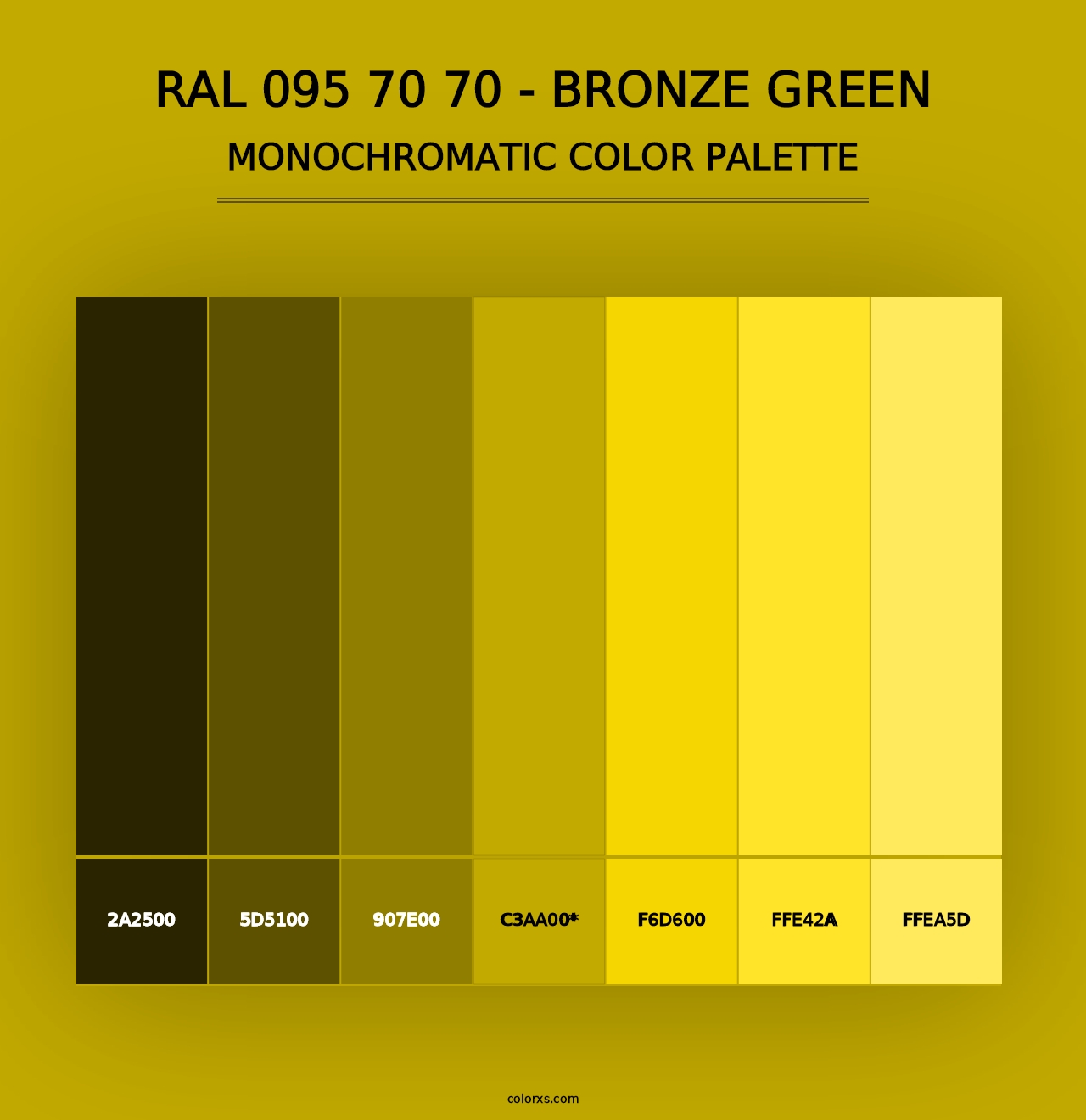 RAL 095 70 70 - Bronze Green - Monochromatic Color Palette