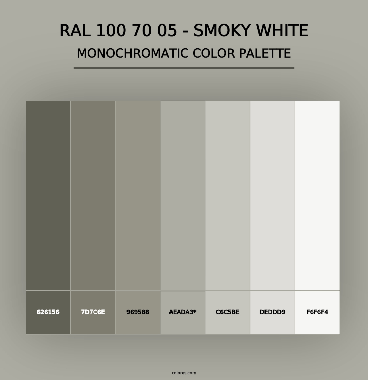 RAL 100 70 05 - Smoky White - Monochromatic Color Palette