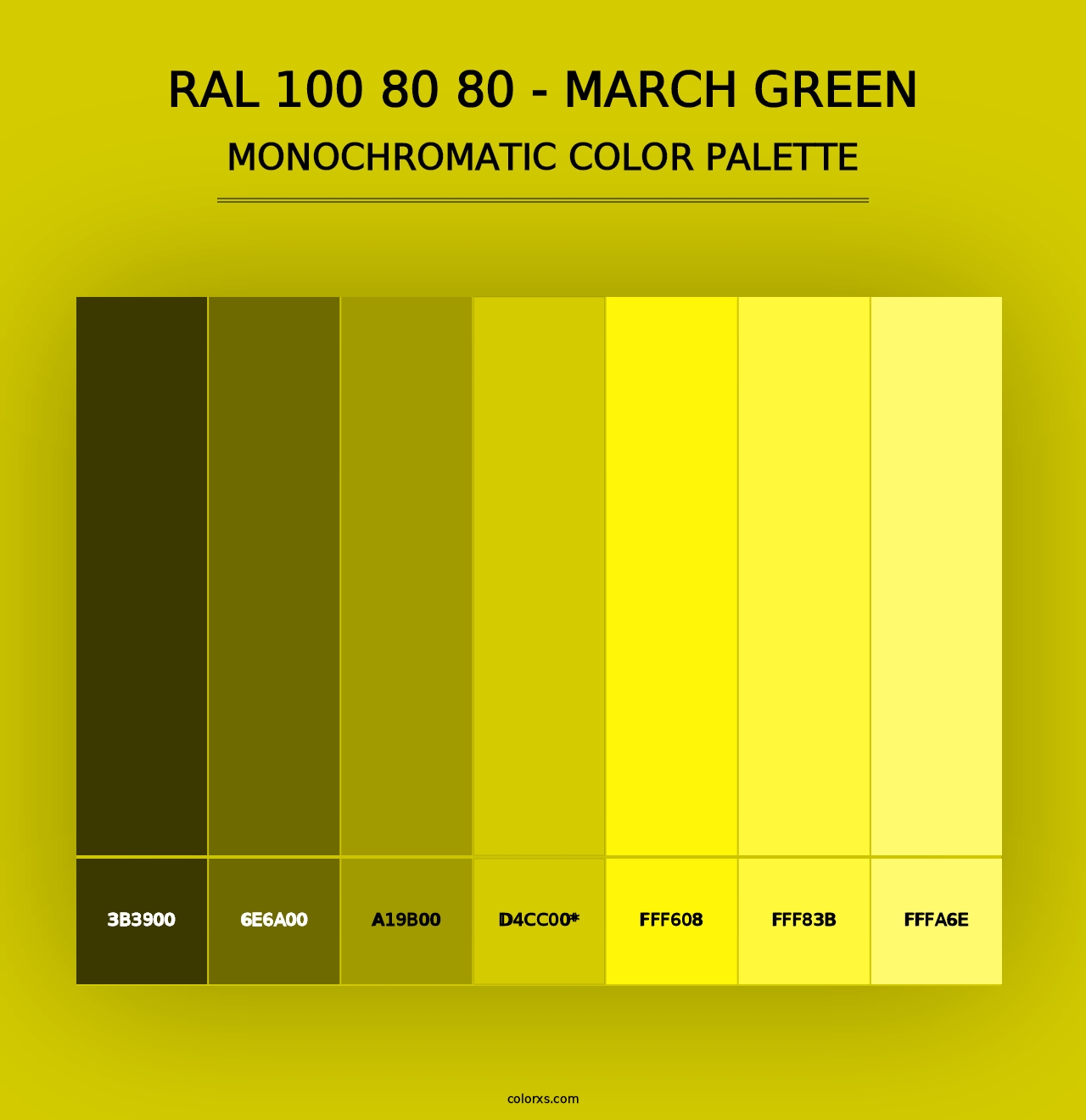 RAL 100 80 80 - March Green - Monochromatic Color Palette