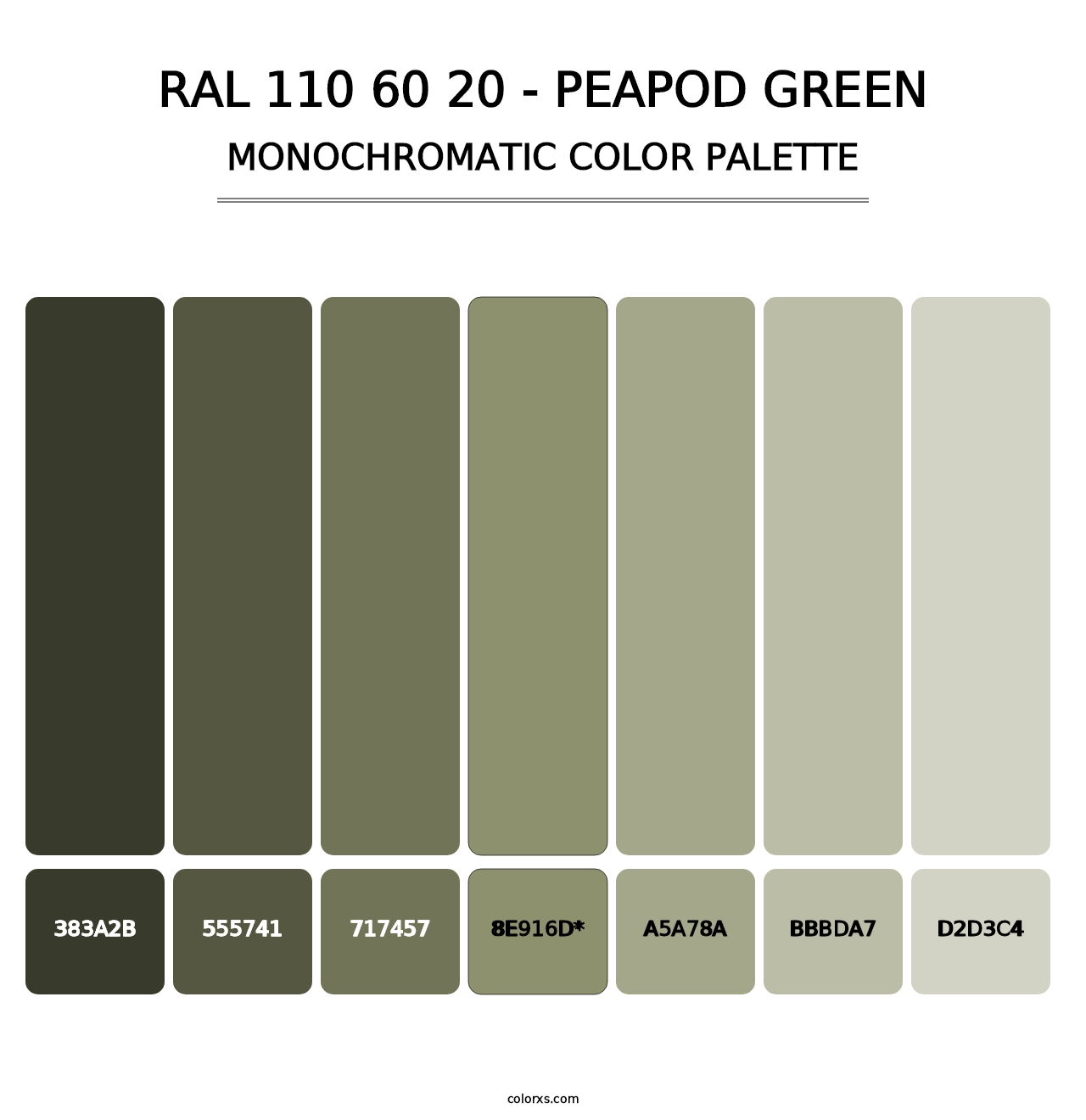 RAL 110 60 20 - Peapod Green - Monochromatic Color Palette