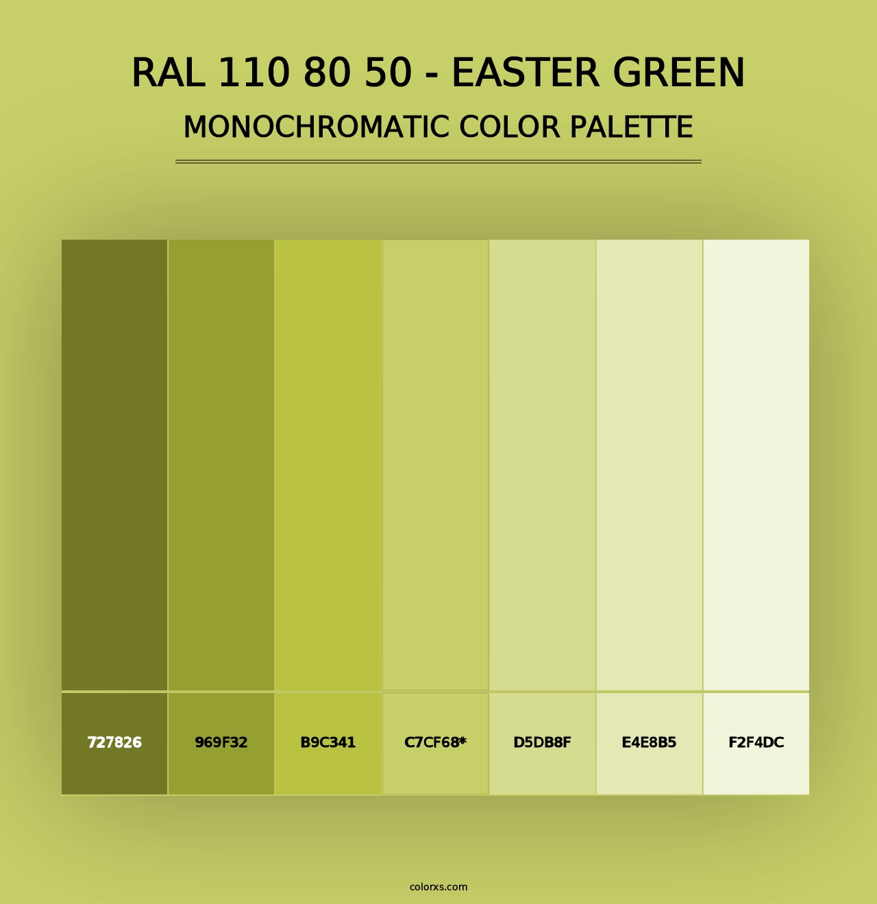 RAL 110 80 50 - Easter Green - Monochromatic Color Palette