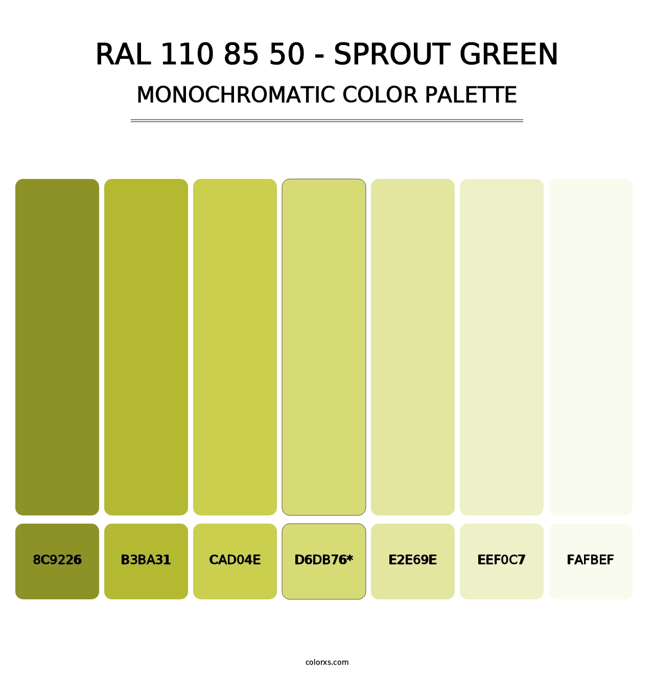 RAL 110 85 50 - Sprout Green - Monochromatic Color Palette