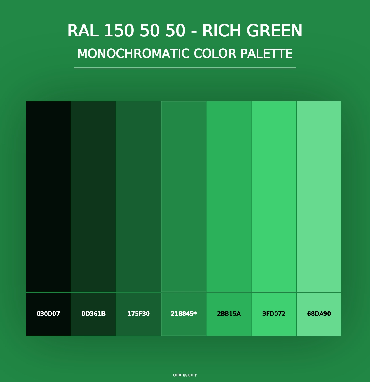 RAL 150 50 50 - Rich Green - Monochromatic Color Palette