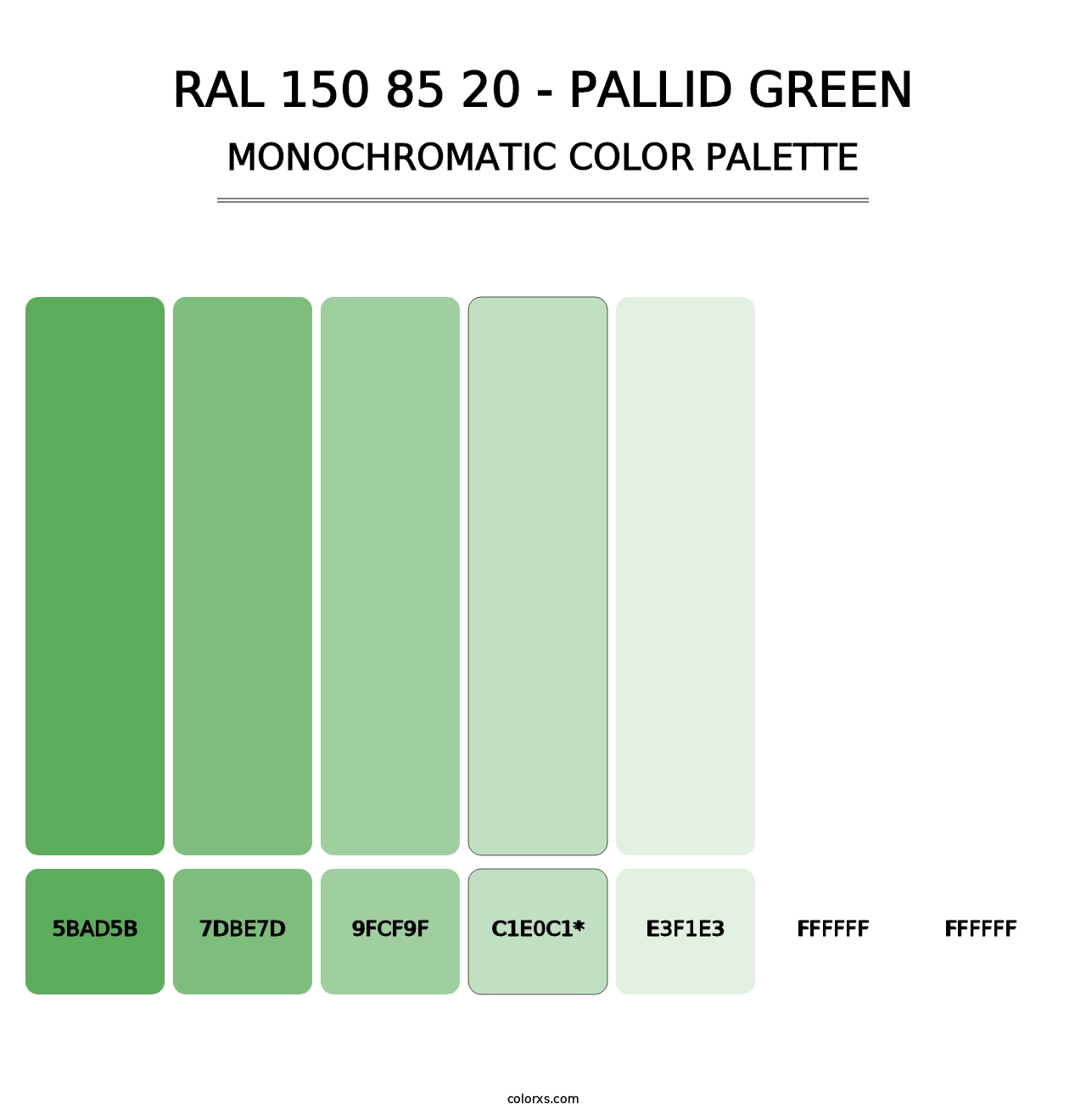 RAL 150 85 20 - Pallid Green - Monochromatic Color Palette