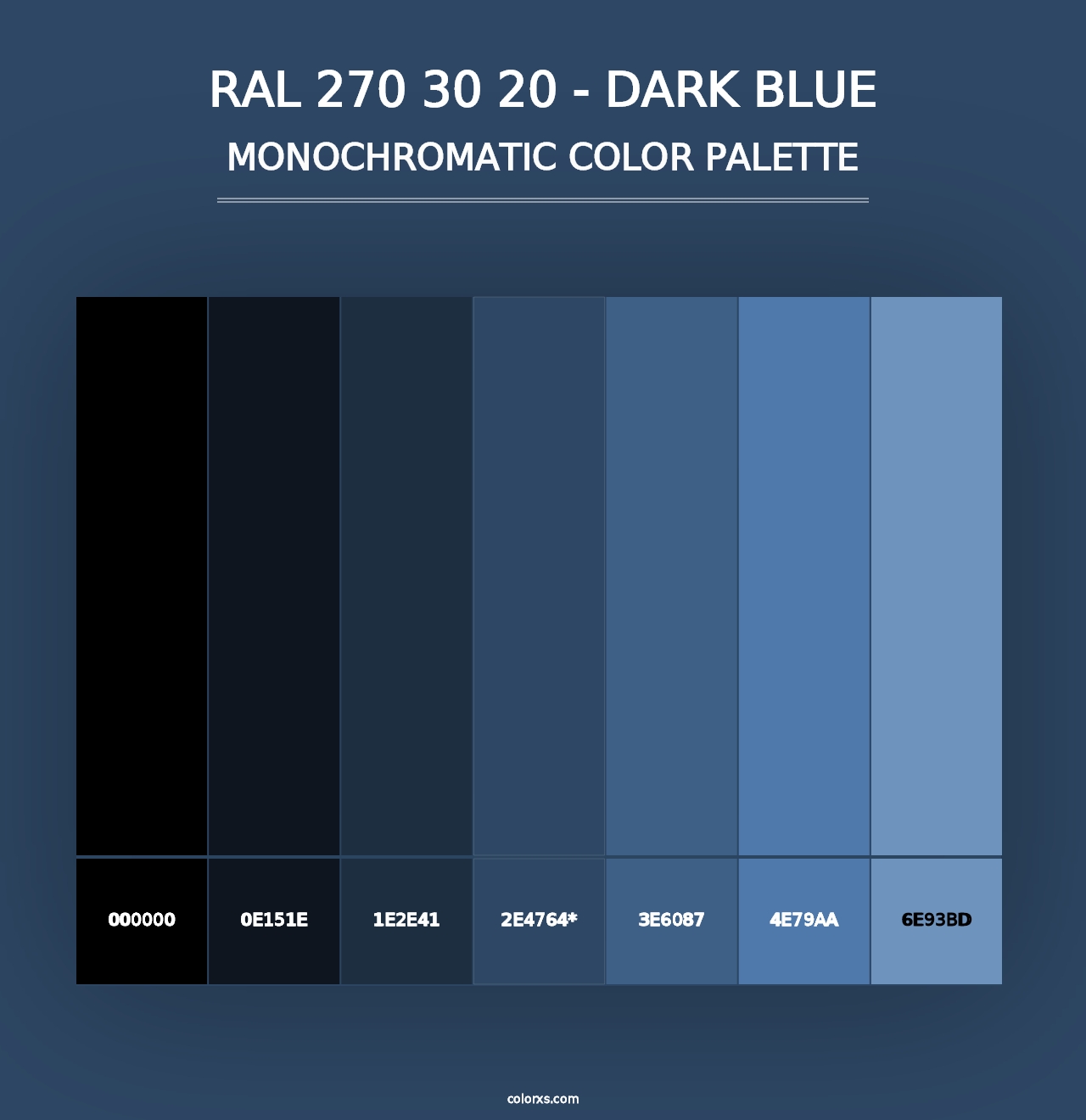 RAL 270 30 20 - Dark Blue - Monochromatic Color Palette