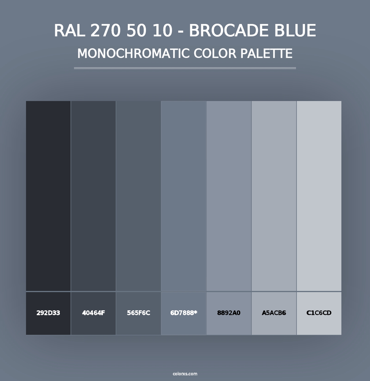 RAL 270 50 10 - Brocade Blue - Monochromatic Color Palette