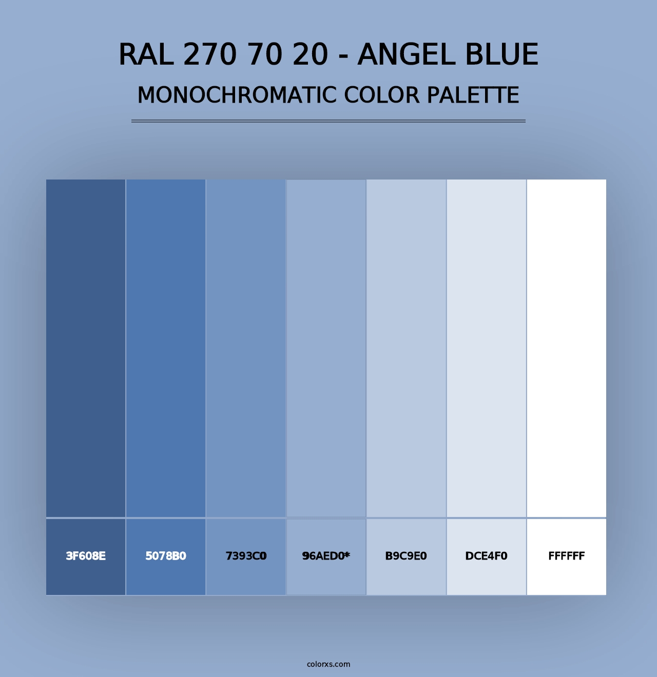 RAL 270 70 20 - Angel Blue - Monochromatic Color Palette