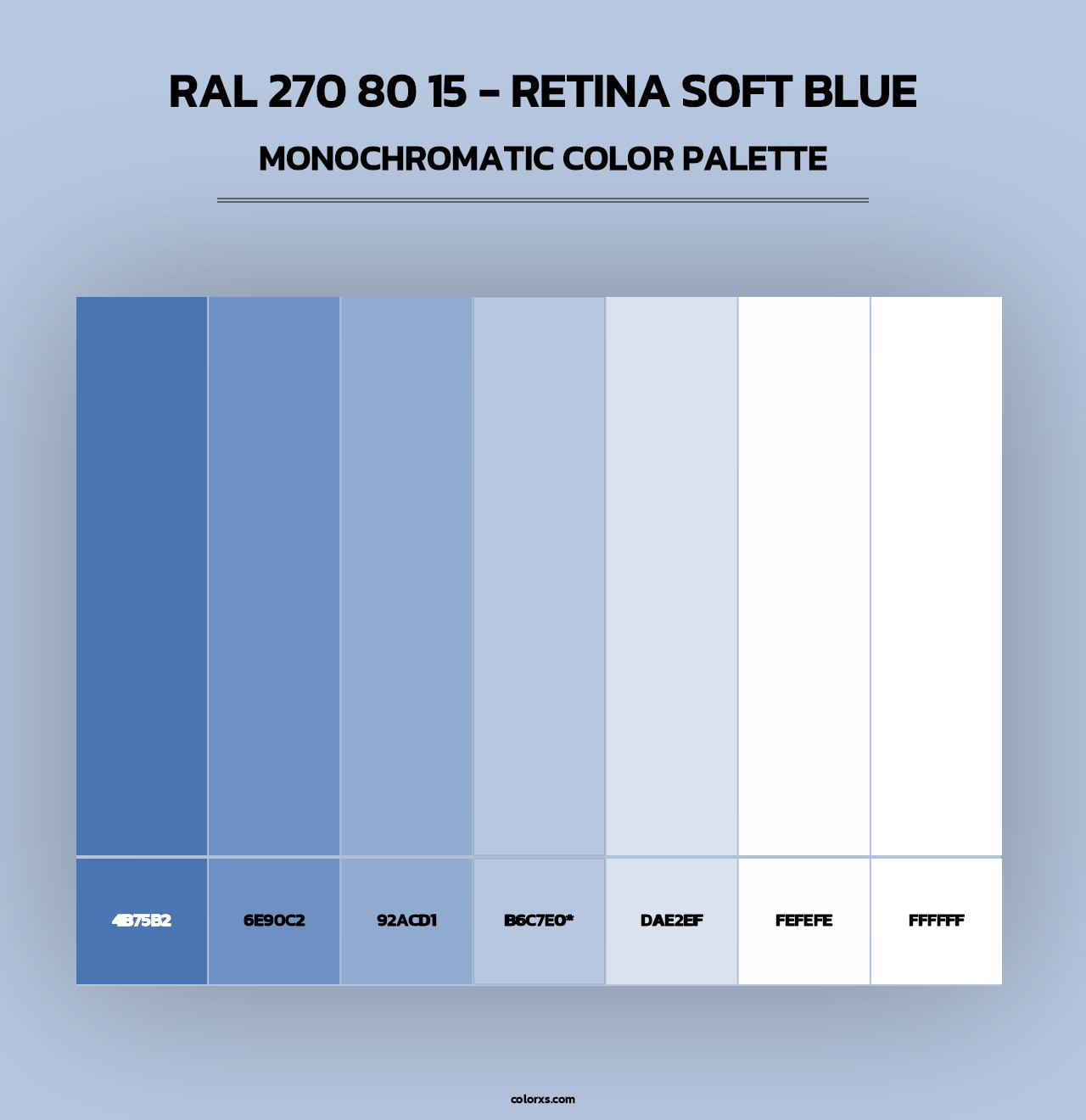 RAL 270 80 15 - Retina Soft Blue - Monochromatic Color Palette