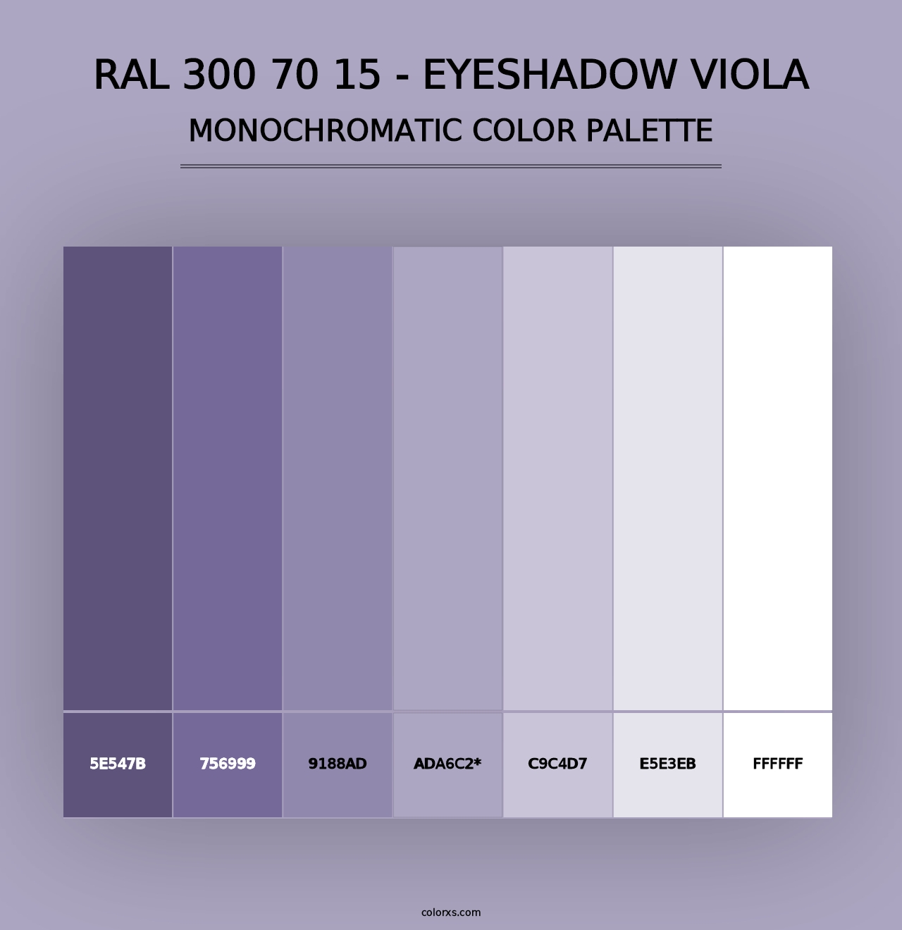 RAL 300 70 15 - Eyeshadow Viola - Monochromatic Color Palette