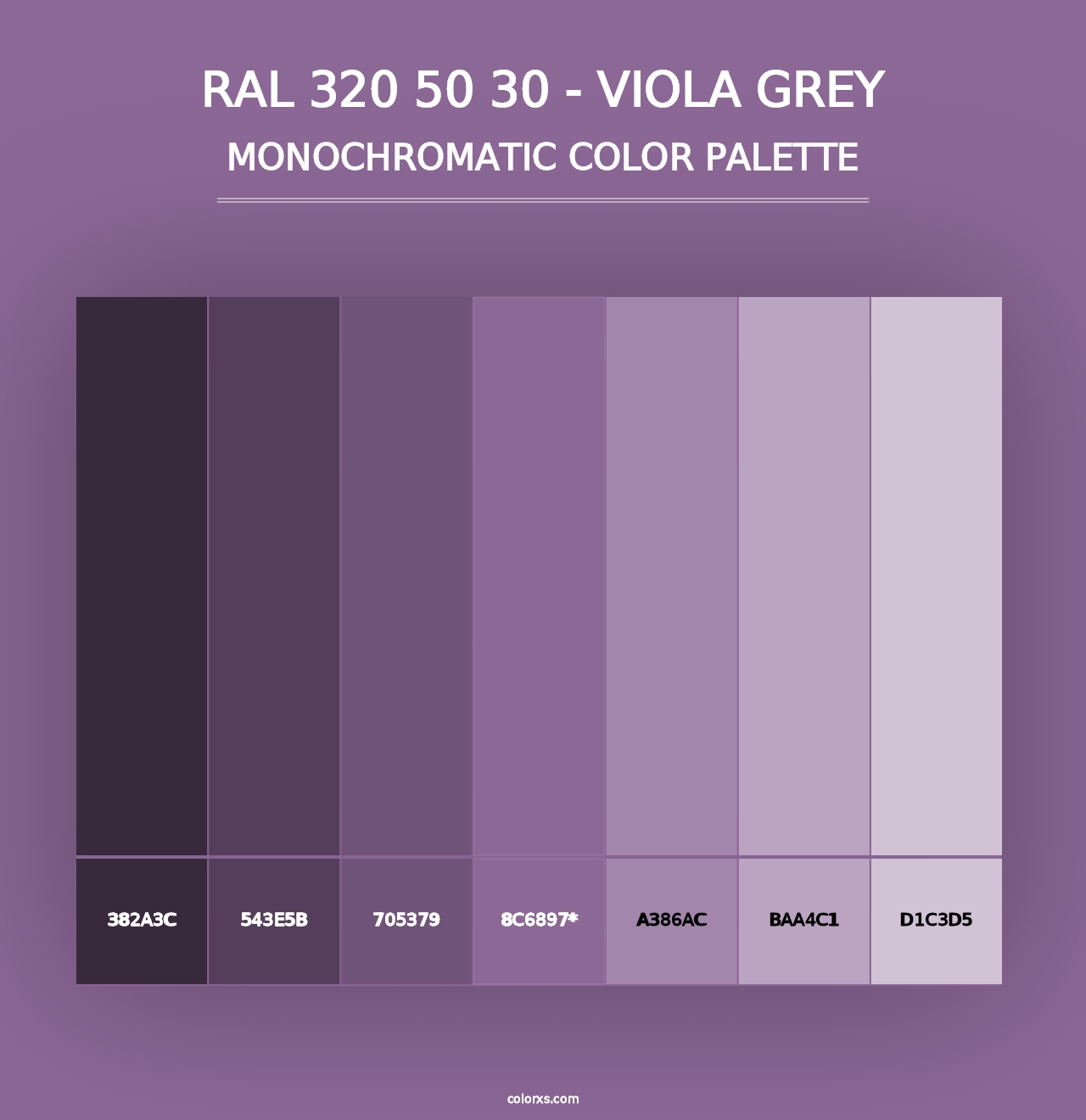 RAL 320 50 30 - Viola Grey - Monochromatic Color Palette