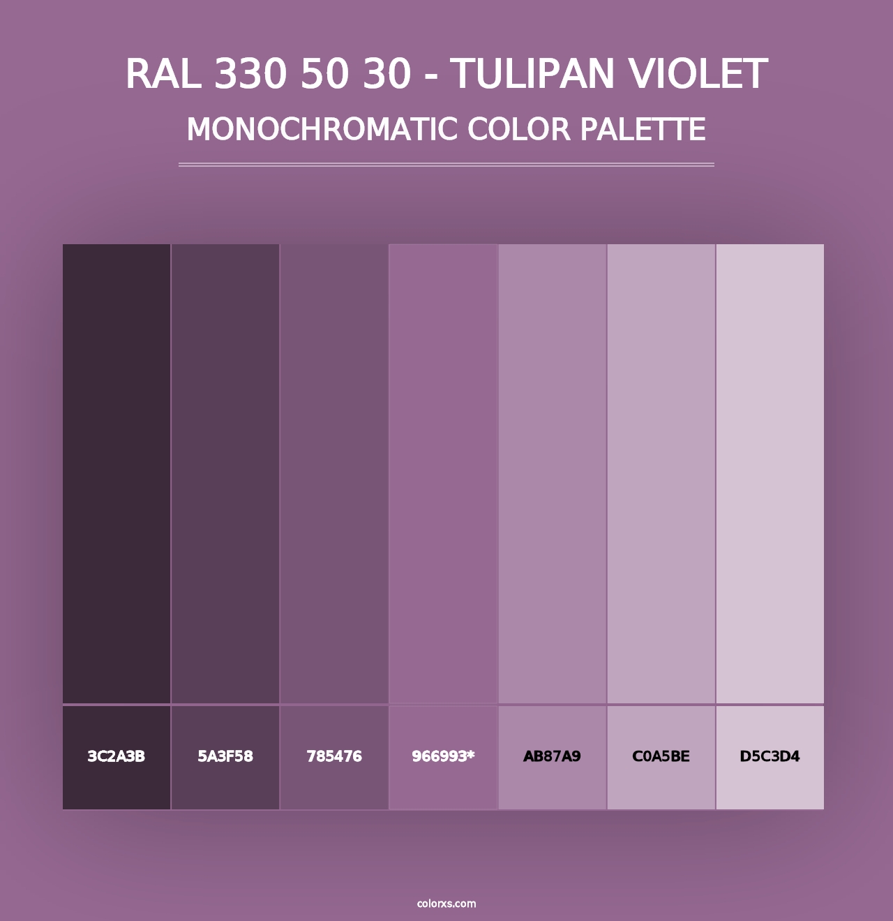 RAL 330 50 30 - Tulipan Violet - Monochromatic Color Palette