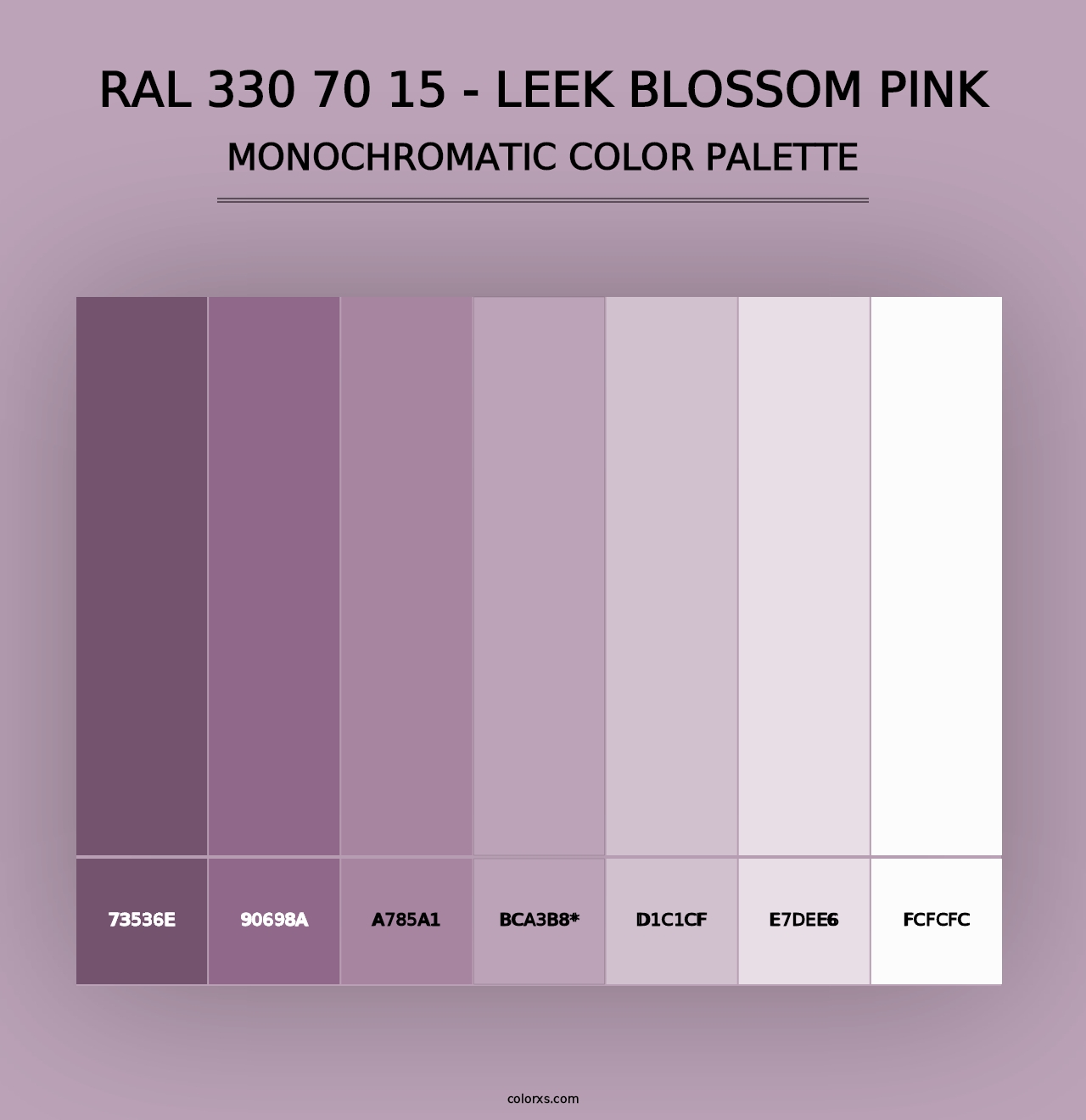 RAL 330 70 15 - Leek Blossom Pink - Monochromatic Color Palette