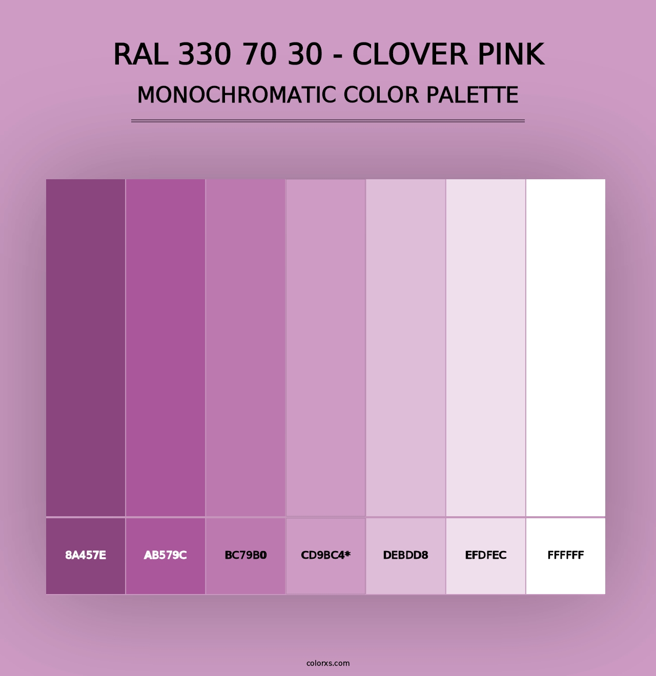 RAL 330 70 30 - Clover Pink - Monochromatic Color Palette