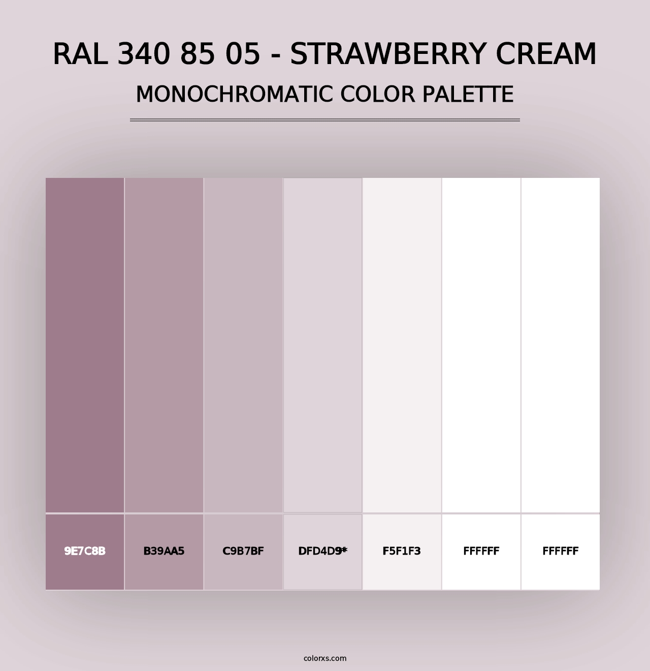 RAL 340 85 05 - Strawberry Cream - Monochromatic Color Palette