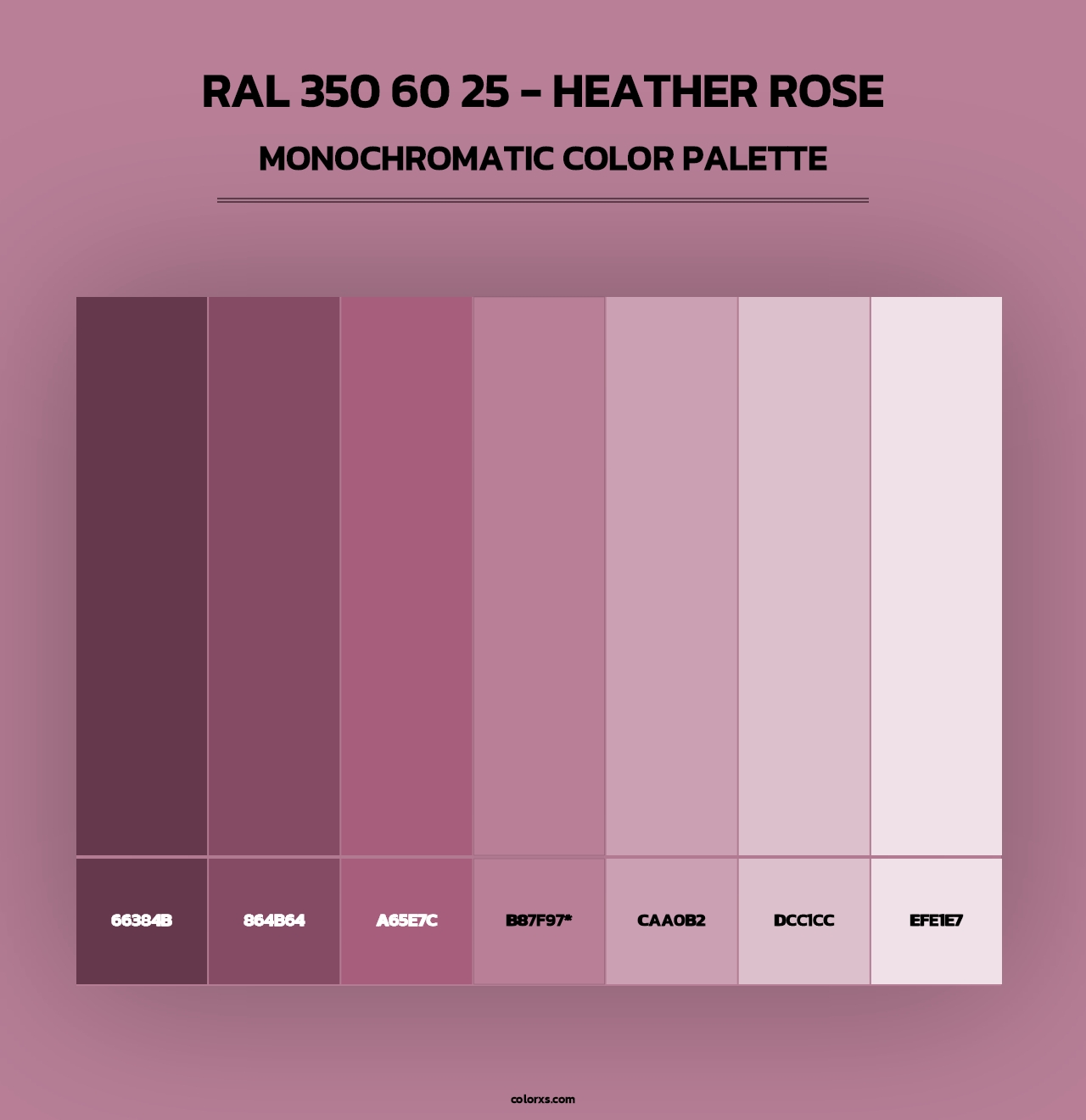 RAL 350 60 25 - Heather Rose - Monochromatic Color Palette