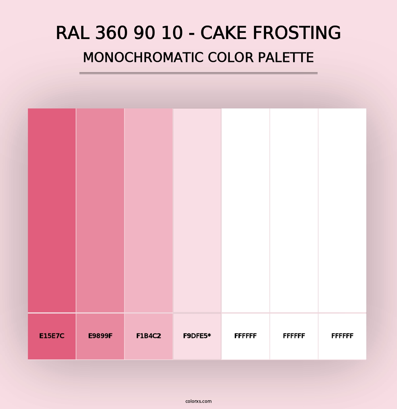 RAL 360 90 10 - Cake Frosting - Monochromatic Color Palette