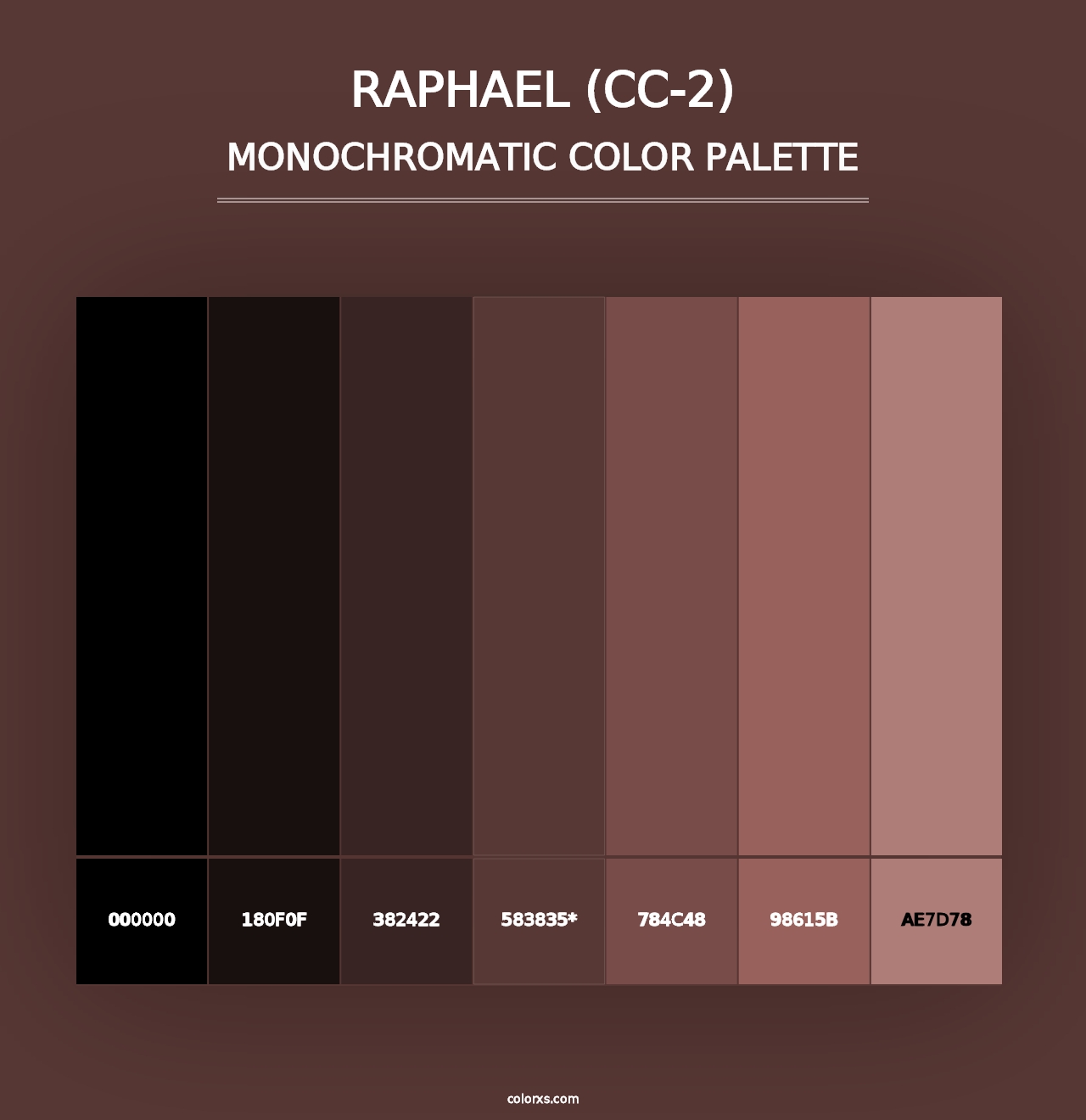 Raphael (CC-2) - Monochromatic Color Palette