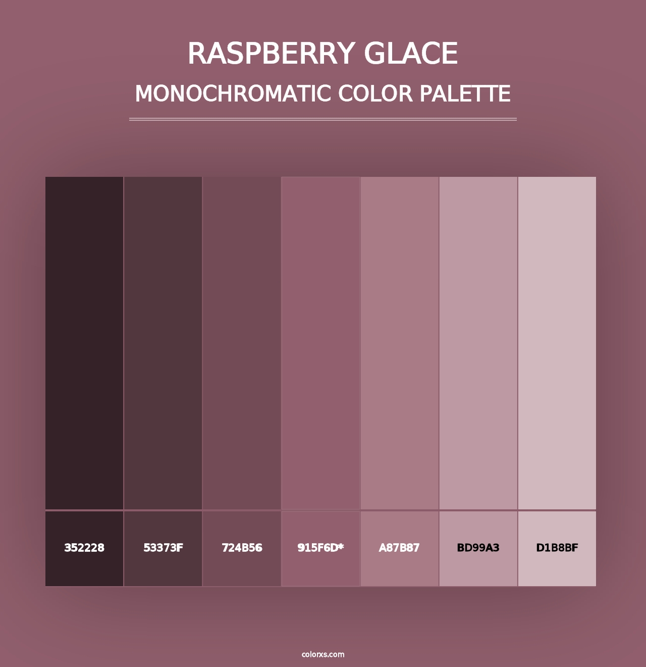 Raspberry Glace - Monochromatic Color Palette