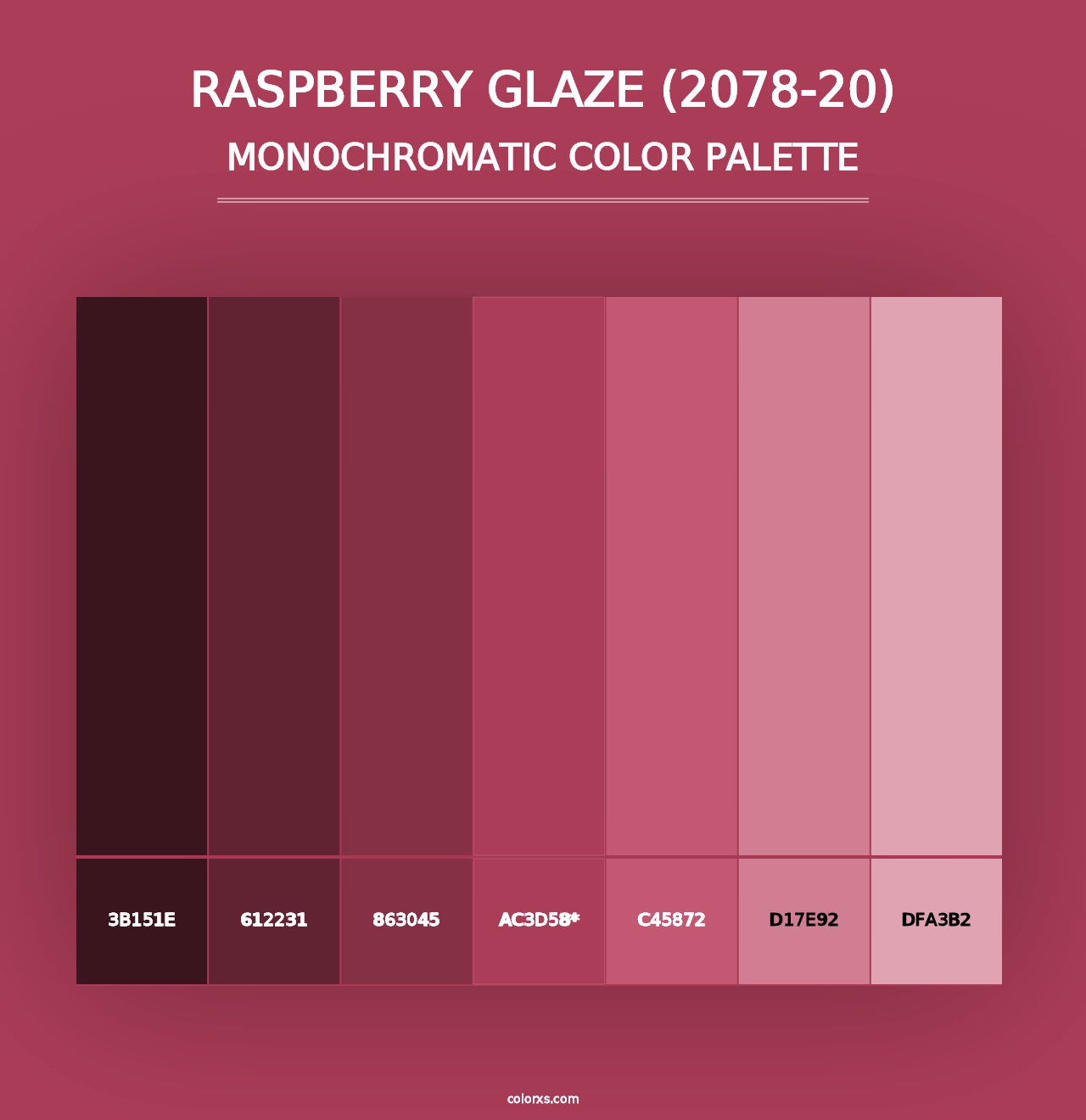 Raspberry Glaze (2078-20) - Monochromatic Color Palette