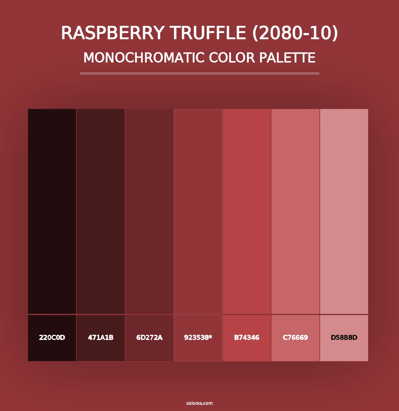 Raspberry Truffle (2080-10) - Monochromatic Color Palette