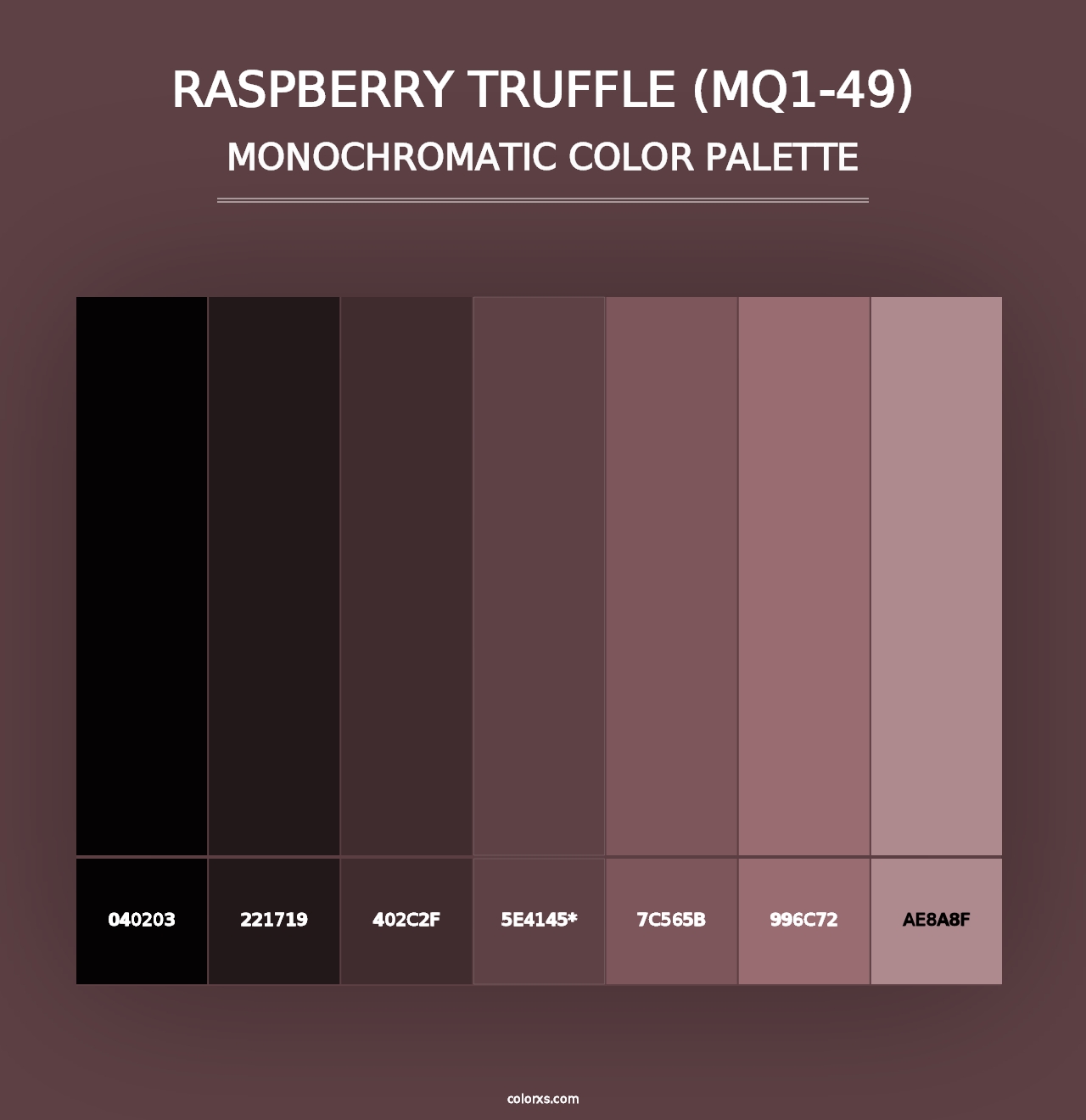 Raspberry Truffle (MQ1-49) - Monochromatic Color Palette