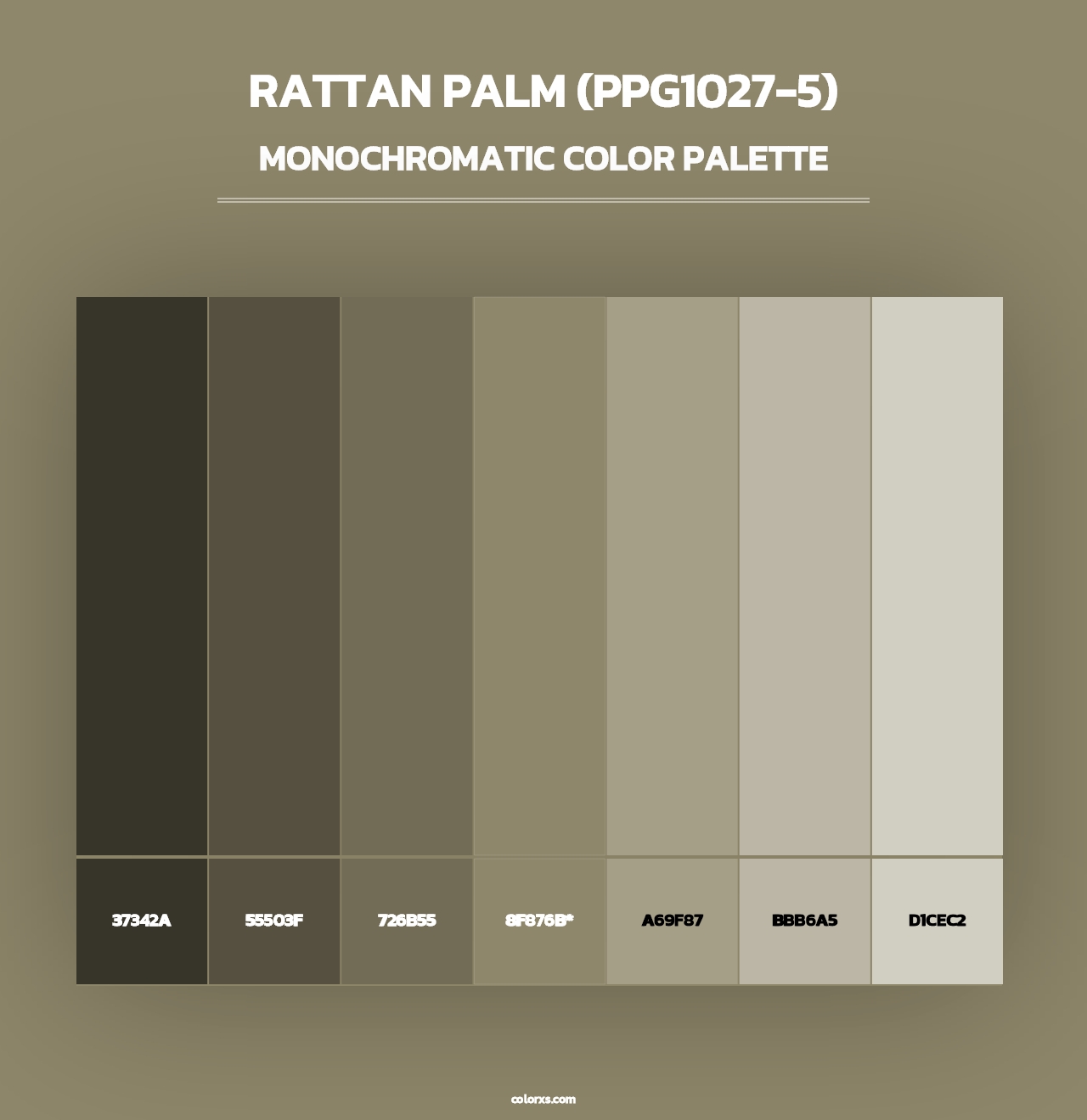 Rattan Palm (PPG1027-5) - Monochromatic Color Palette