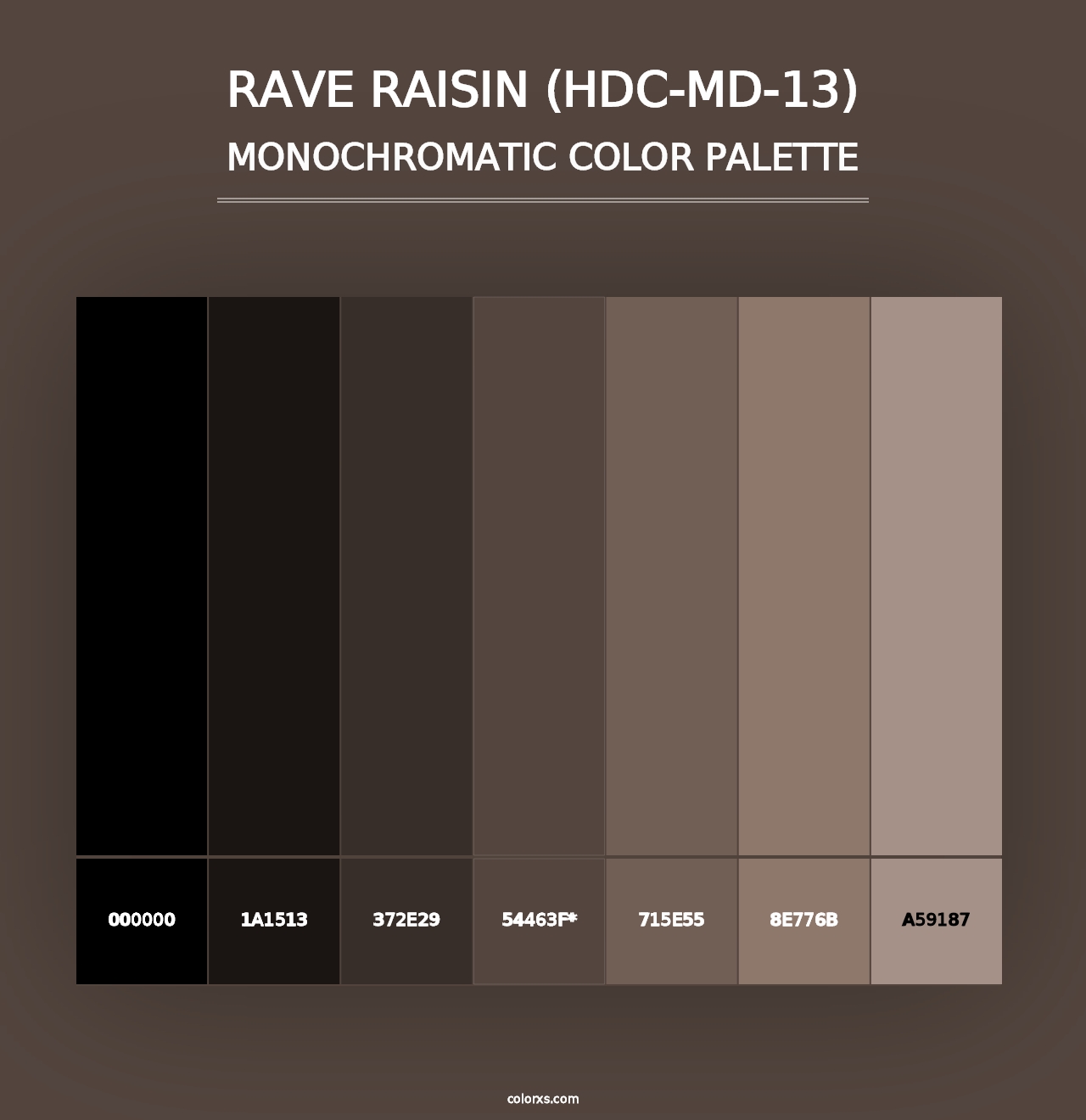 Rave Raisin (HDC-MD-13) - Monochromatic Color Palette