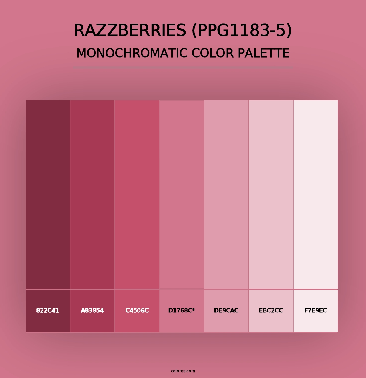 Razzberries (PPG1183-5) - Monochromatic Color Palette