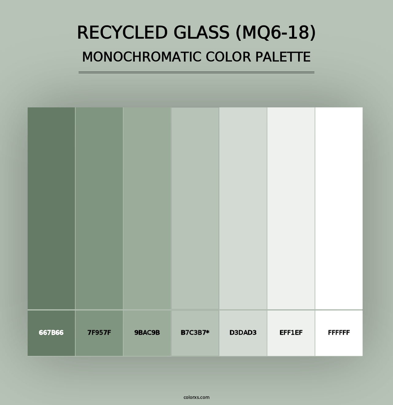 Recycled Glass (MQ6-18) - Monochromatic Color Palette