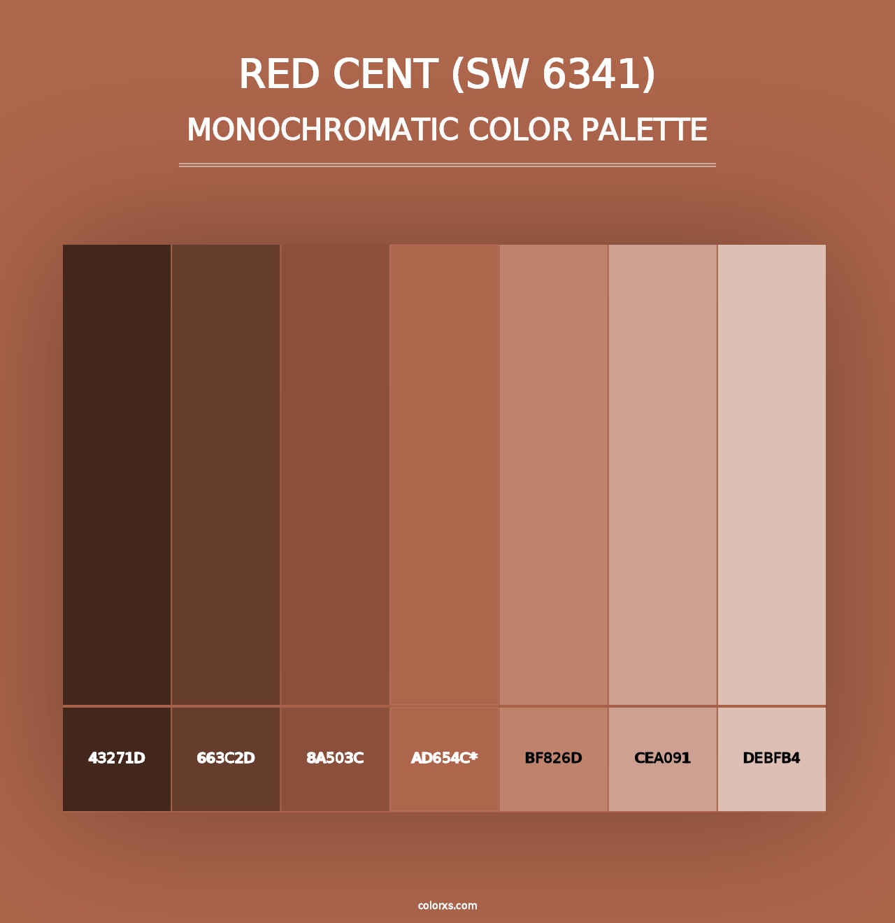 Red Cent (SW 6341) - Monochromatic Color Palette