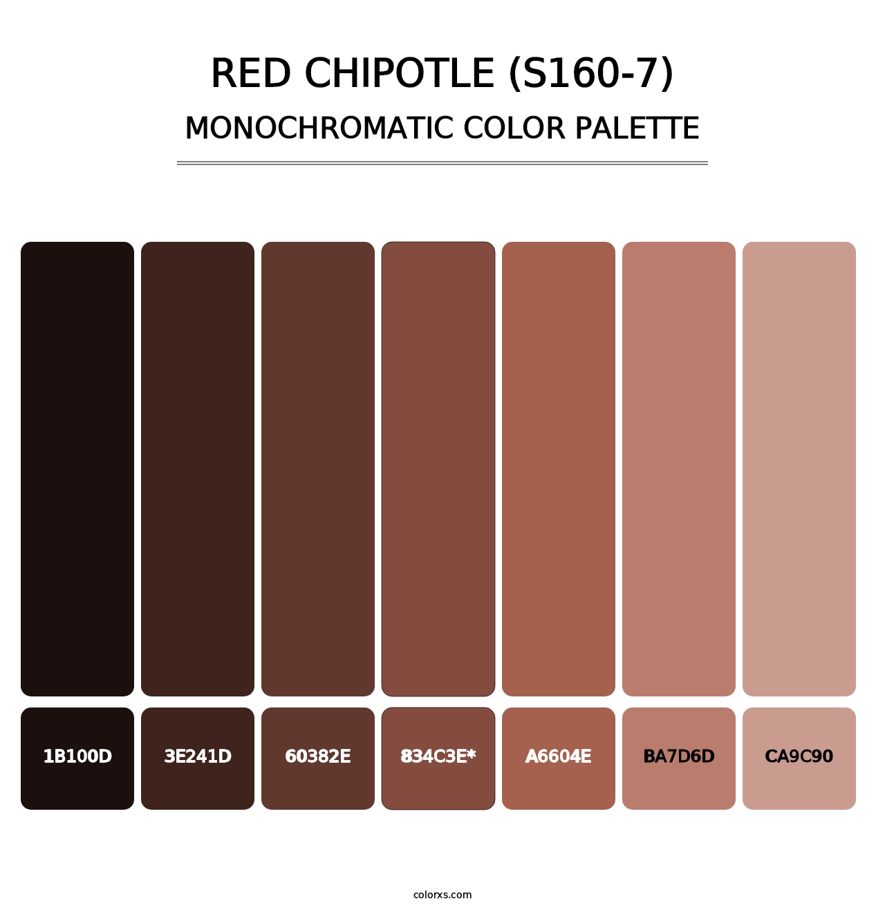 Red Chipotle (S160-7) - Monochromatic Color Palette