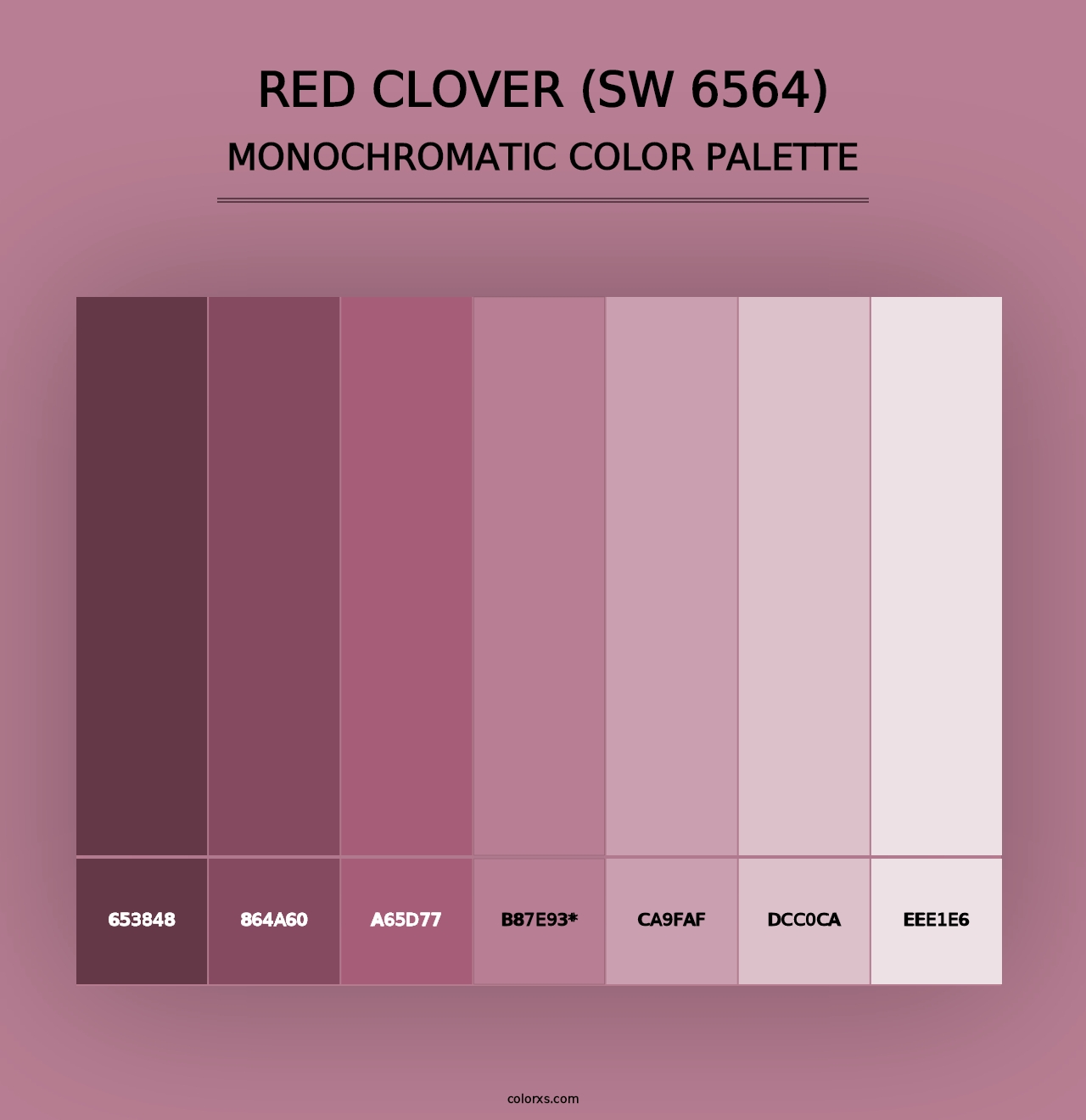 Red Clover (SW 6564) - Monochromatic Color Palette