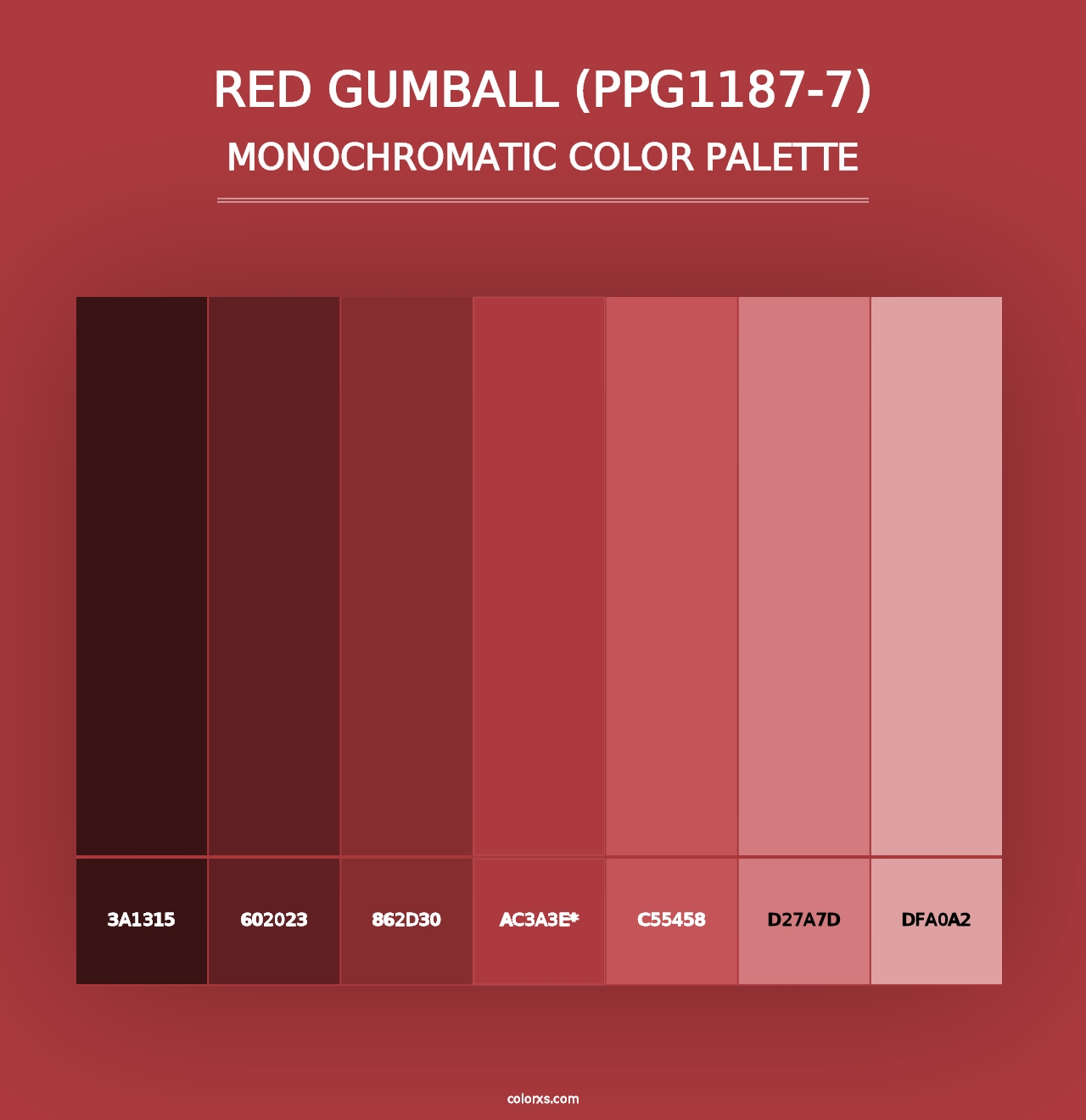 Red Gumball (PPG1187-7) - Monochromatic Color Palette