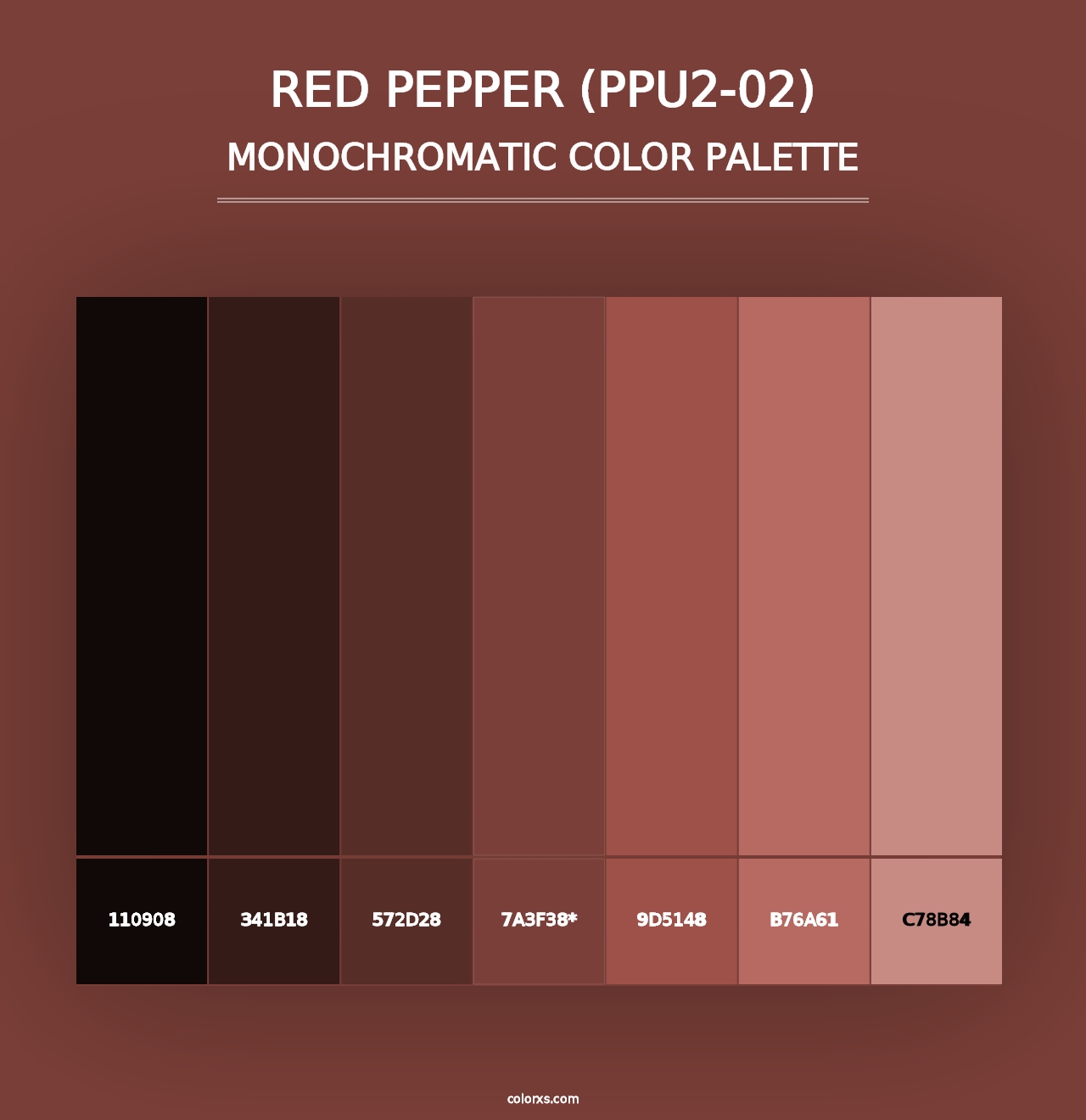 Red Pepper (PPU2-02) - Monochromatic Color Palette