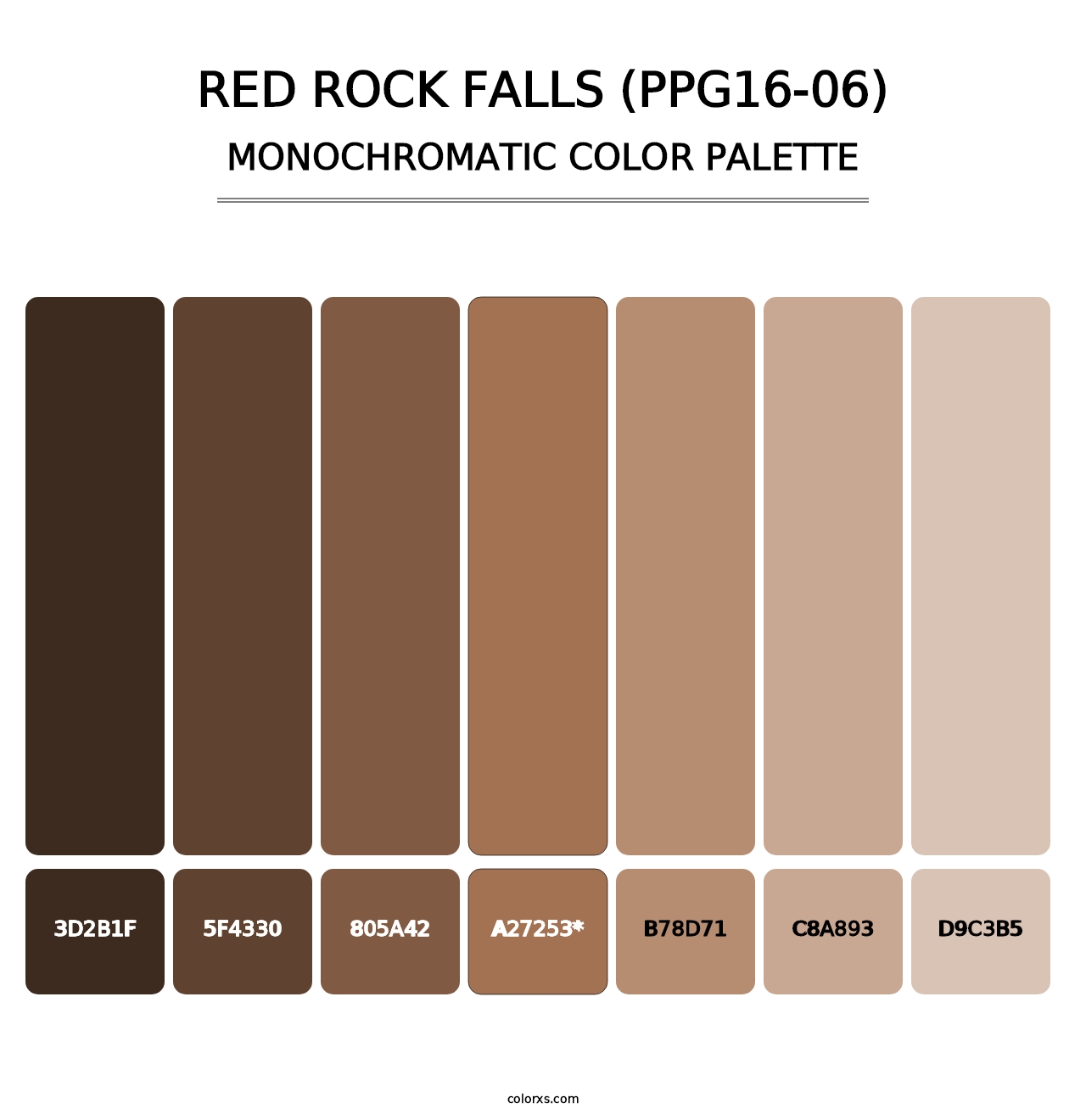 Red Rock Falls (PPG16-06) - Monochromatic Color Palette