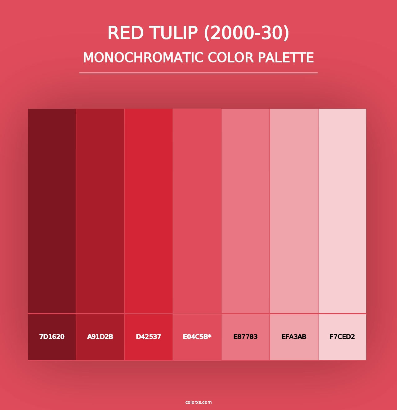 Red Tulip (2000-30) - Monochromatic Color Palette