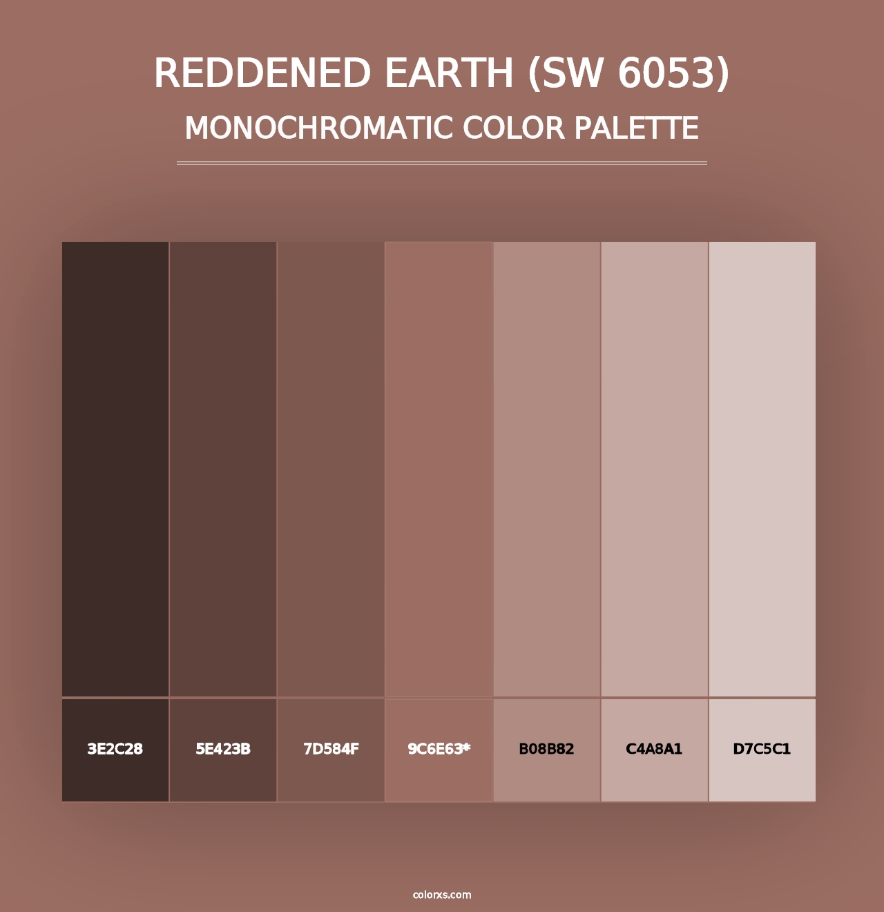 Reddened Earth (SW 6053) - Monochromatic Color Palette