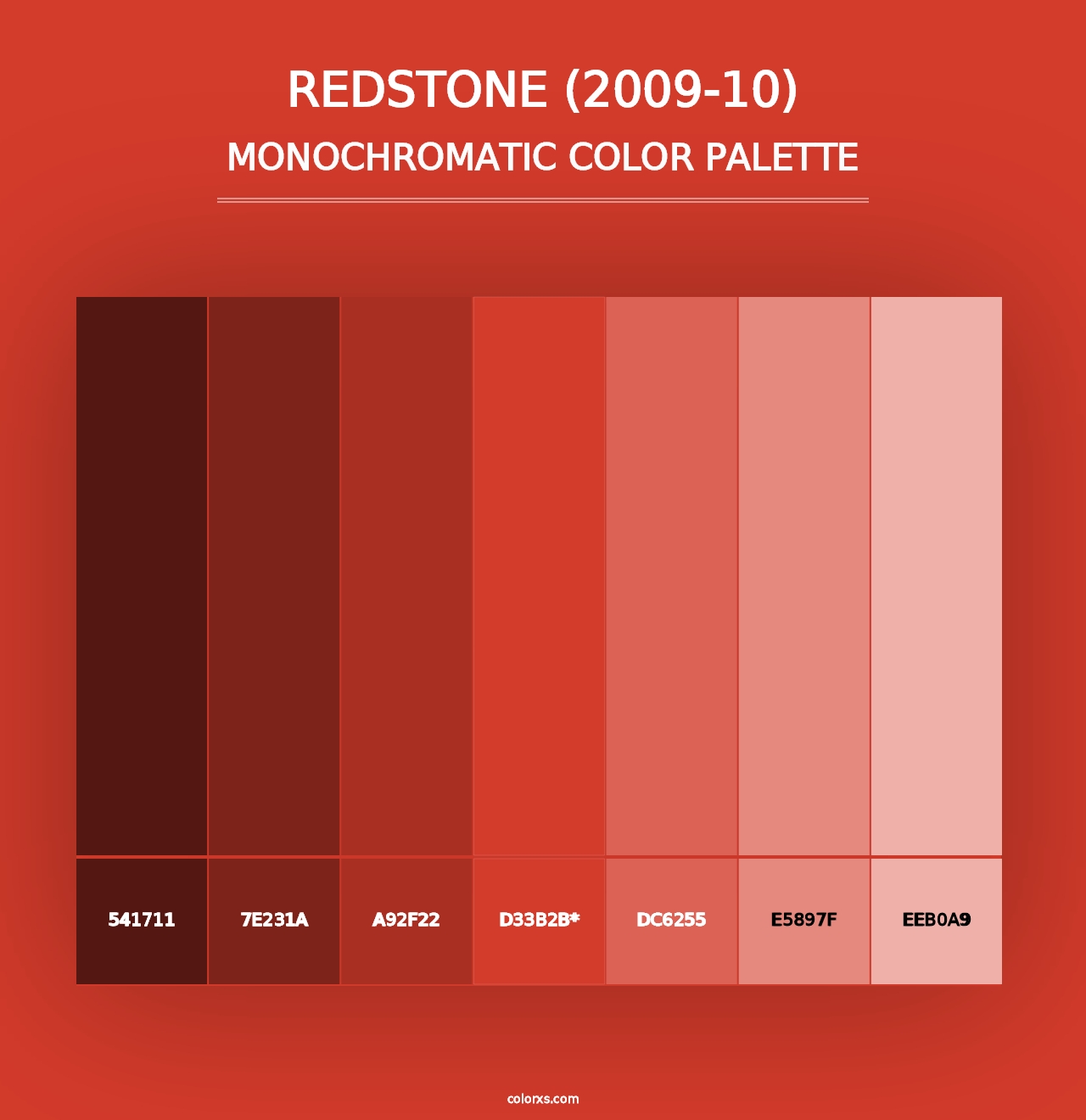 Redstone (2009-10) - Monochromatic Color Palette