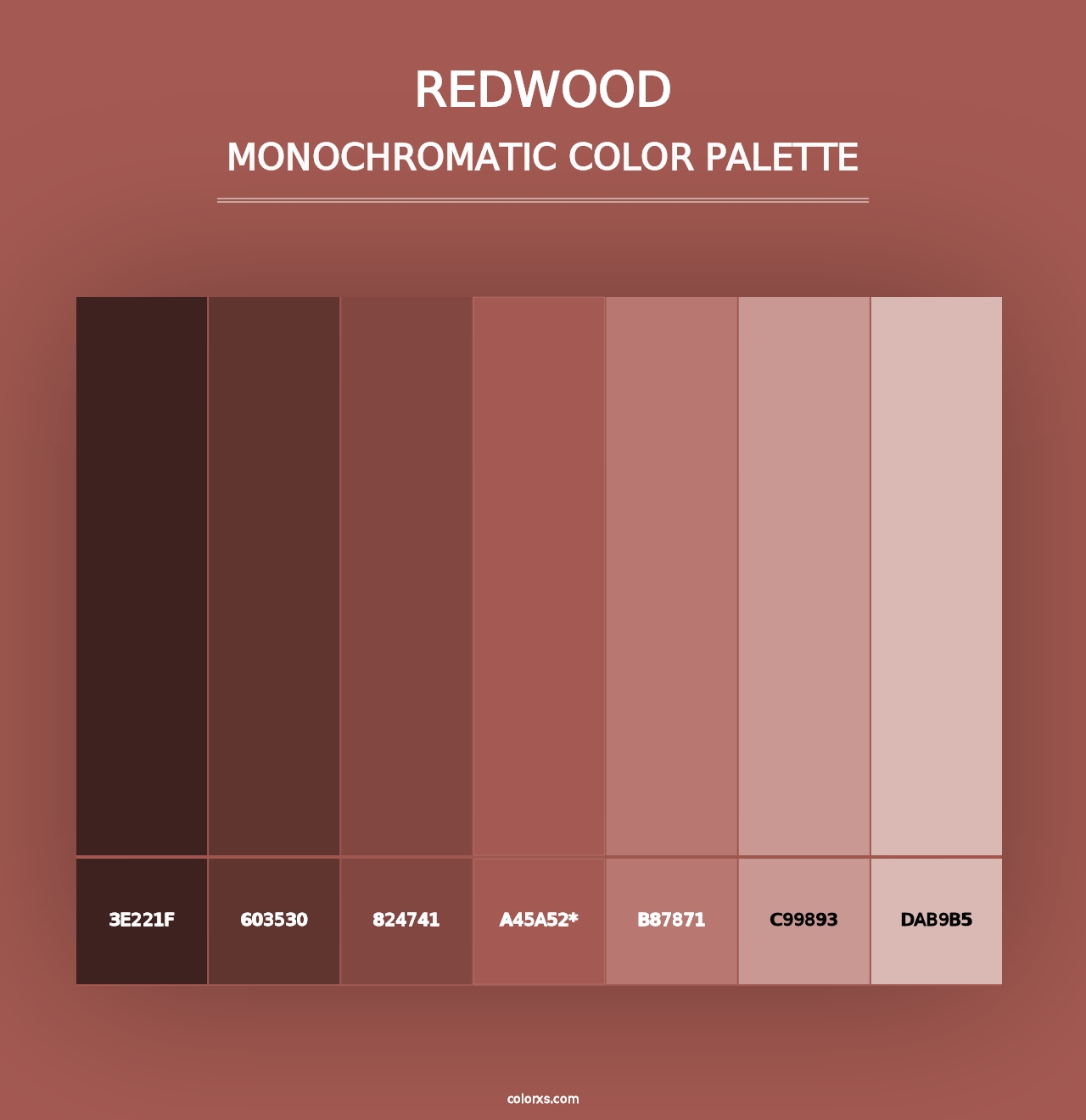 Redwood - Monochromatic Color Palette