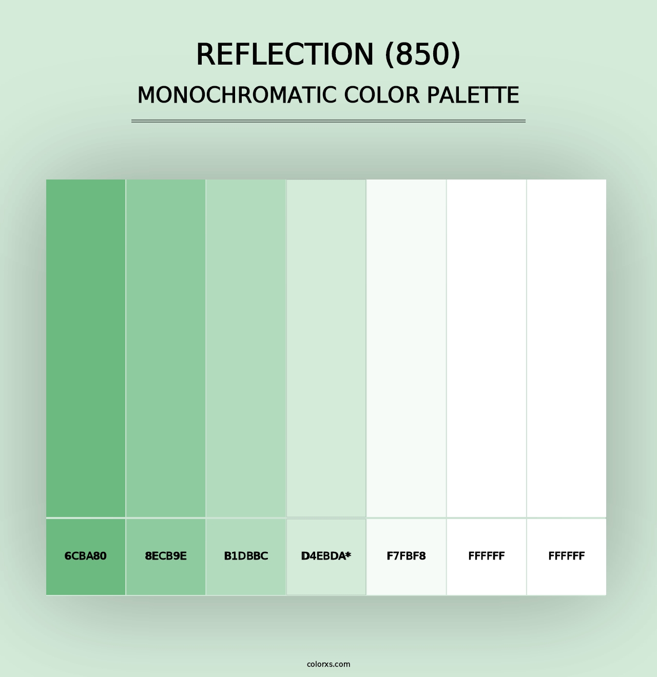 Reflection (850) - Monochromatic Color Palette