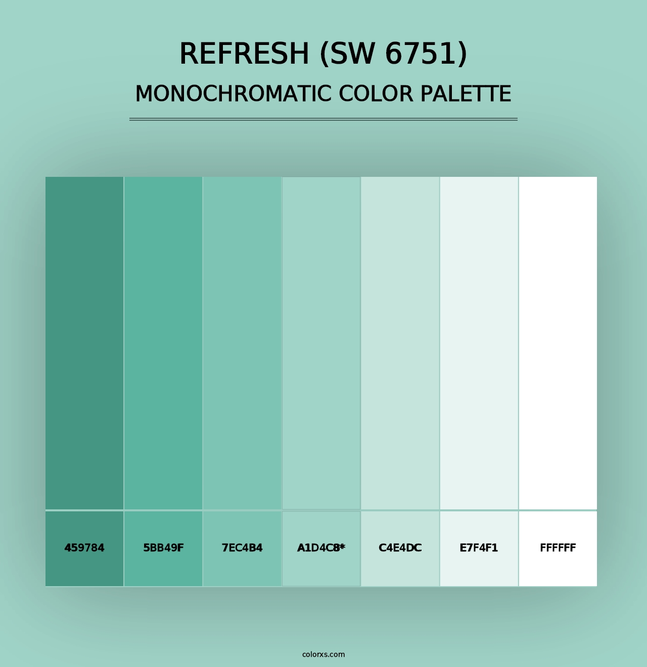 Refresh (SW 6751) - Monochromatic Color Palette